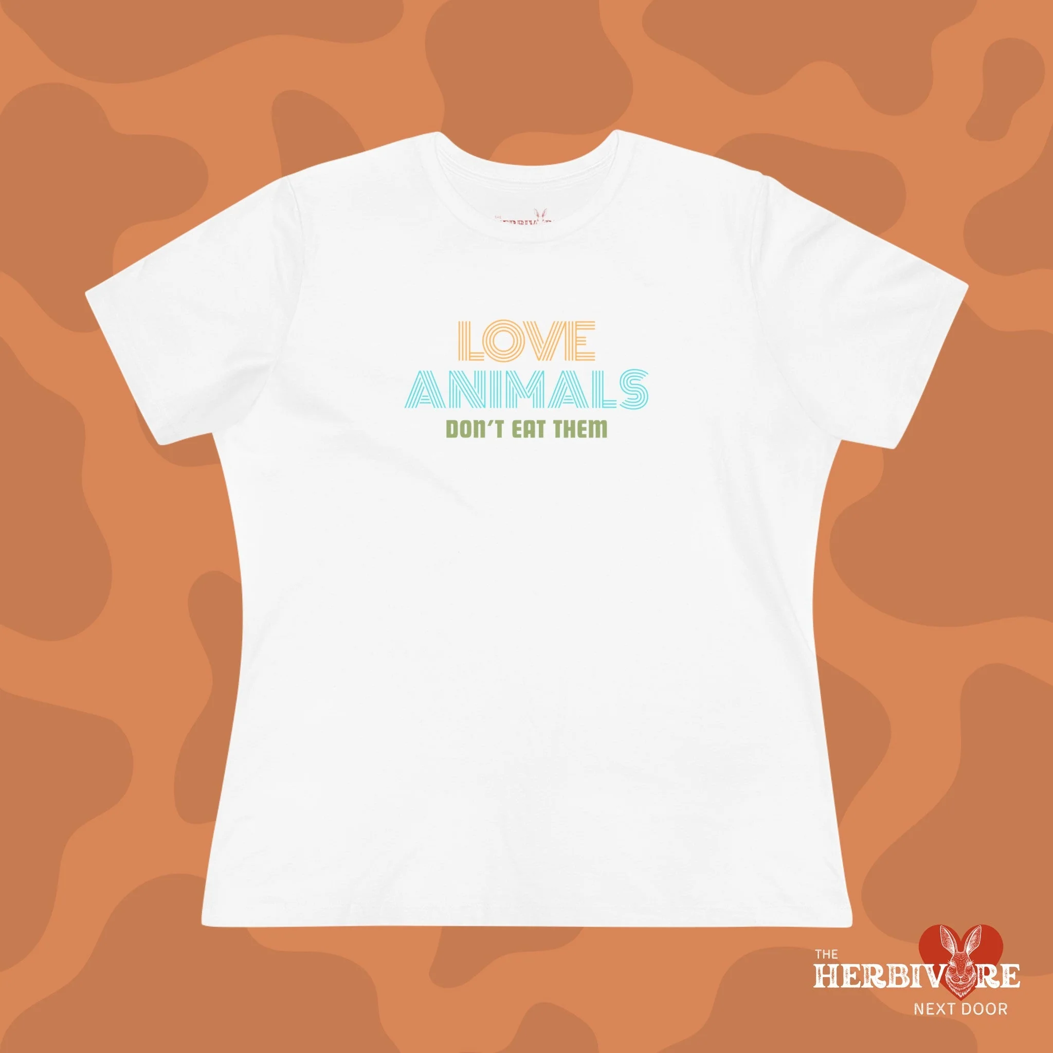 Love Animals, Don't Eat Them (Retro) - Women's Style B&C 6400 - Image 4