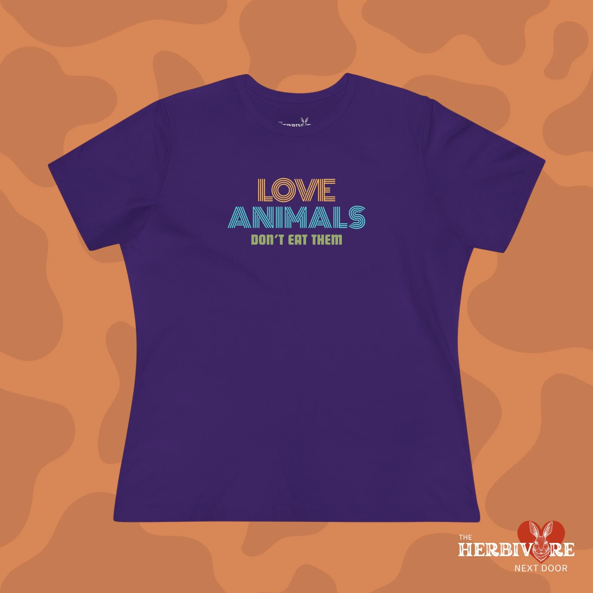 Love Animals, Don't Eat Them (Retro) - Women's Style B&C 6400 - Image 5