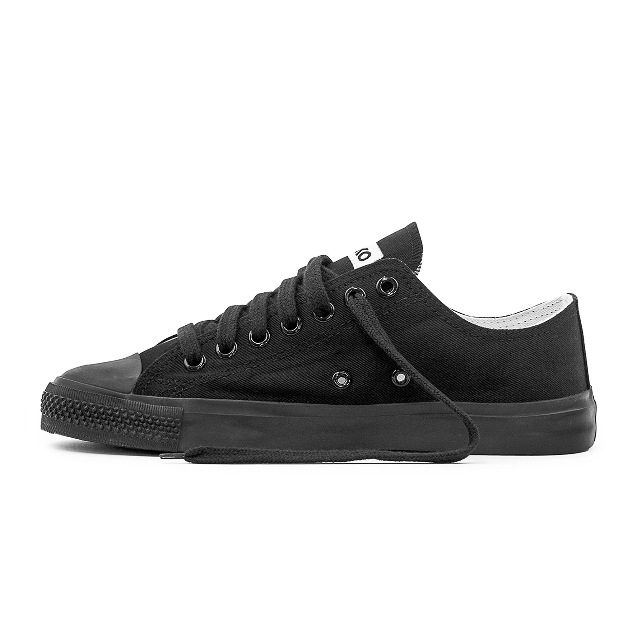 Low Cut Sneakers, All Black - Image 2