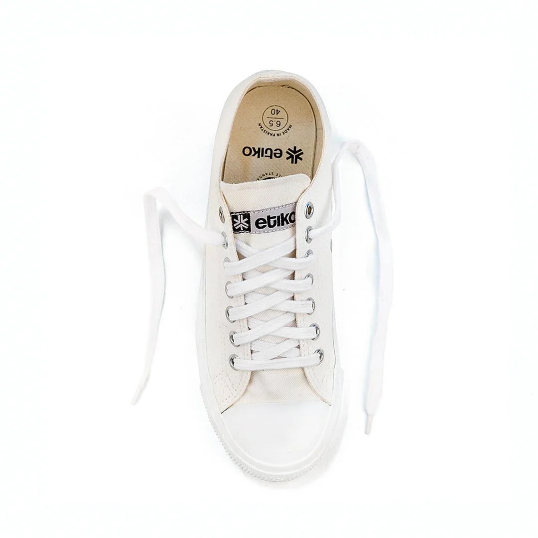 Low Cut Sneakers, All White - Image 5