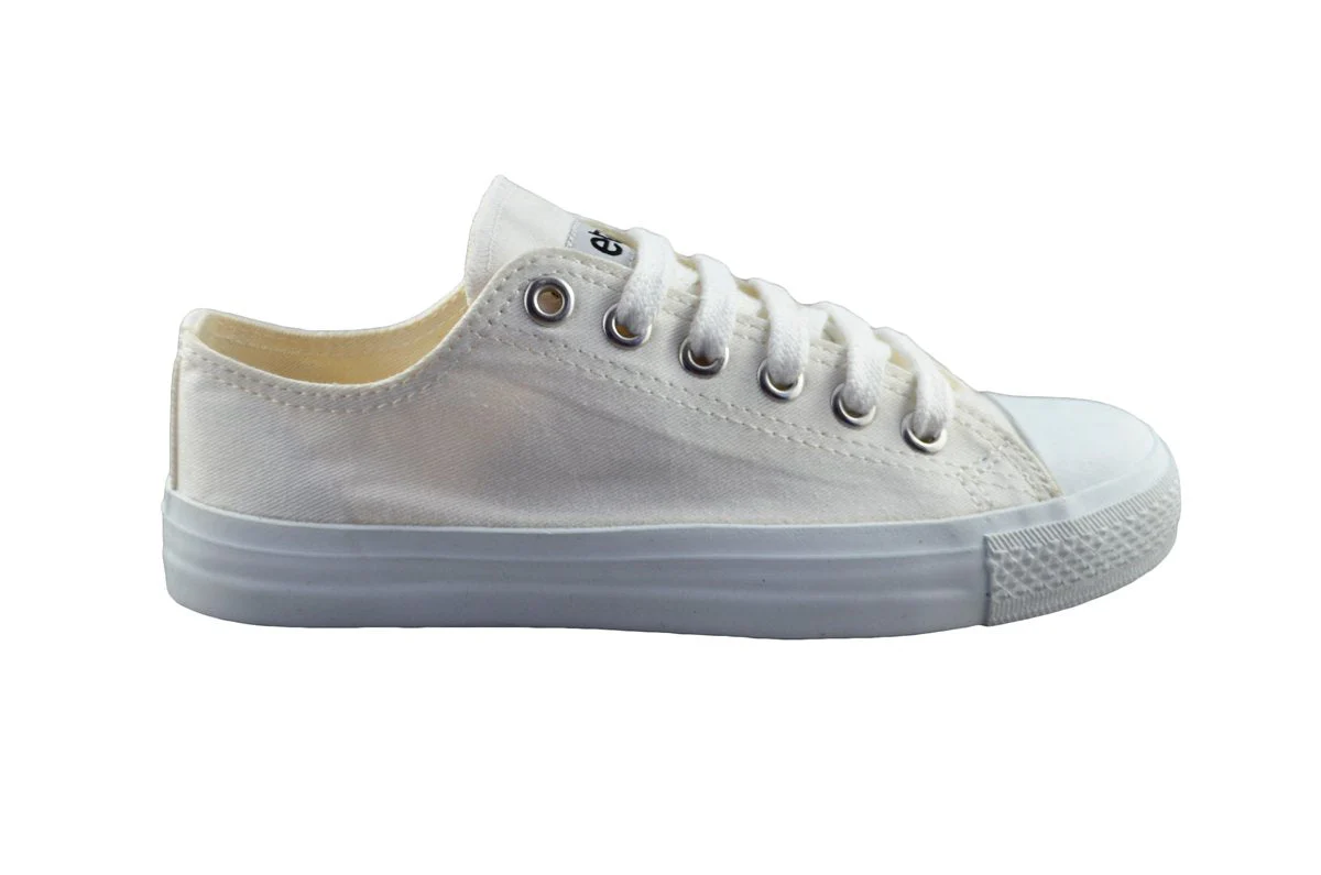 Low Cut Sneakers, All White - Image 6