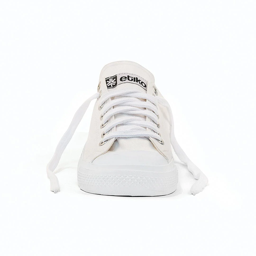 Low Cut Sneakers, All White CLEARANCE STOCK - Image 3