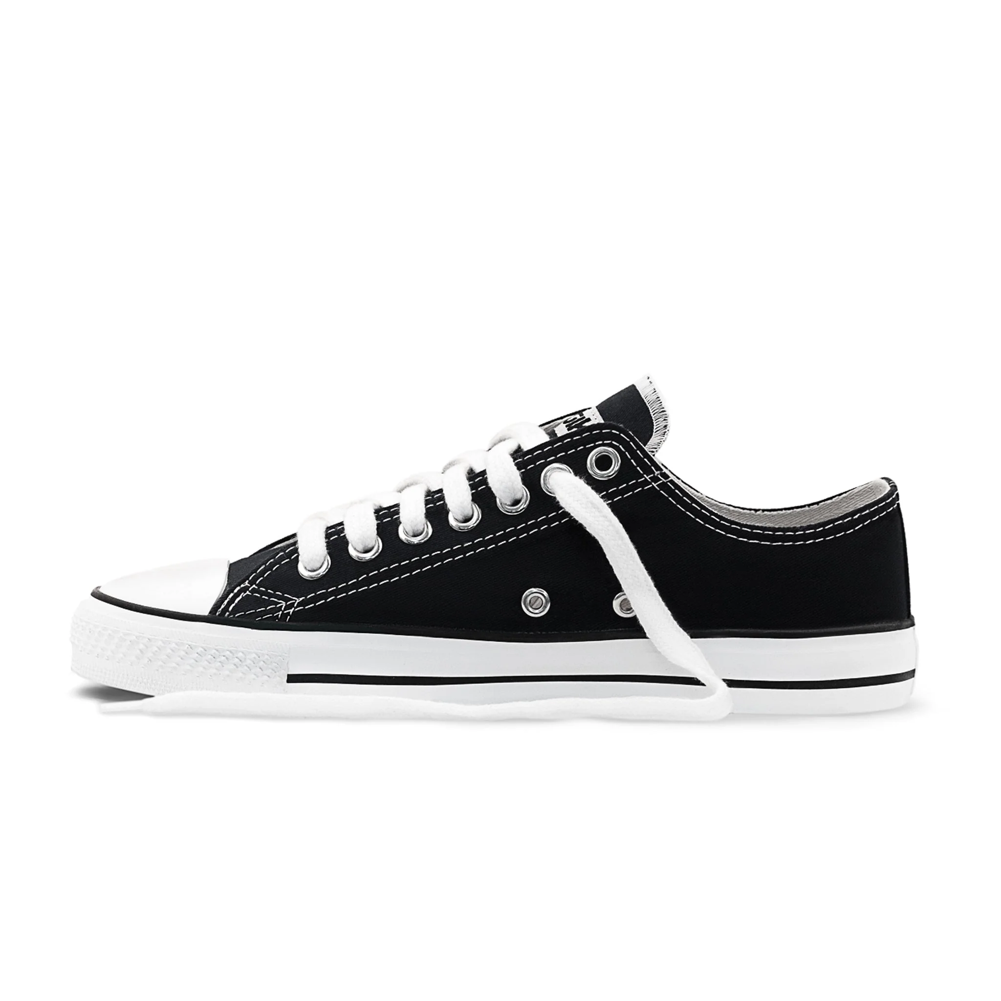 Low Cut Sneakers, Black & White - Image 4