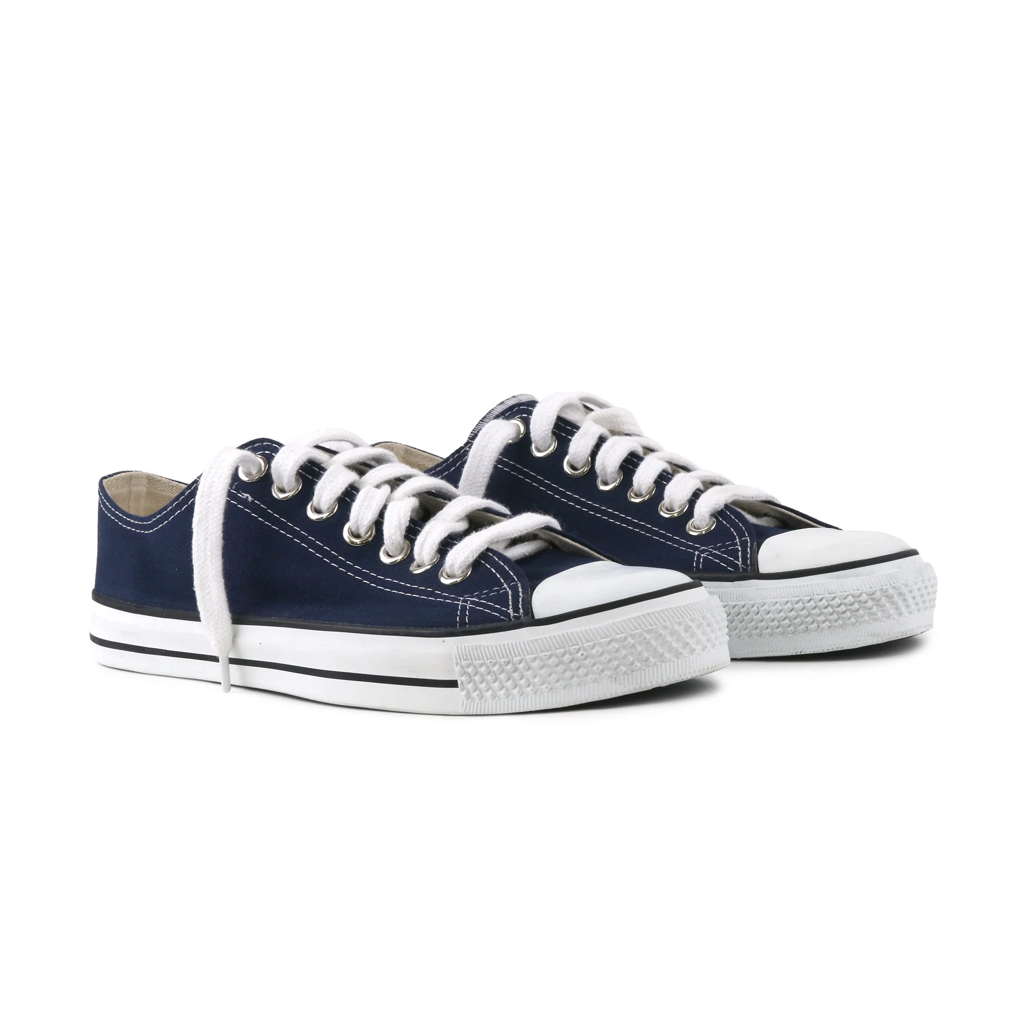 Low Cut Sneakers, Blue & White - Image 3