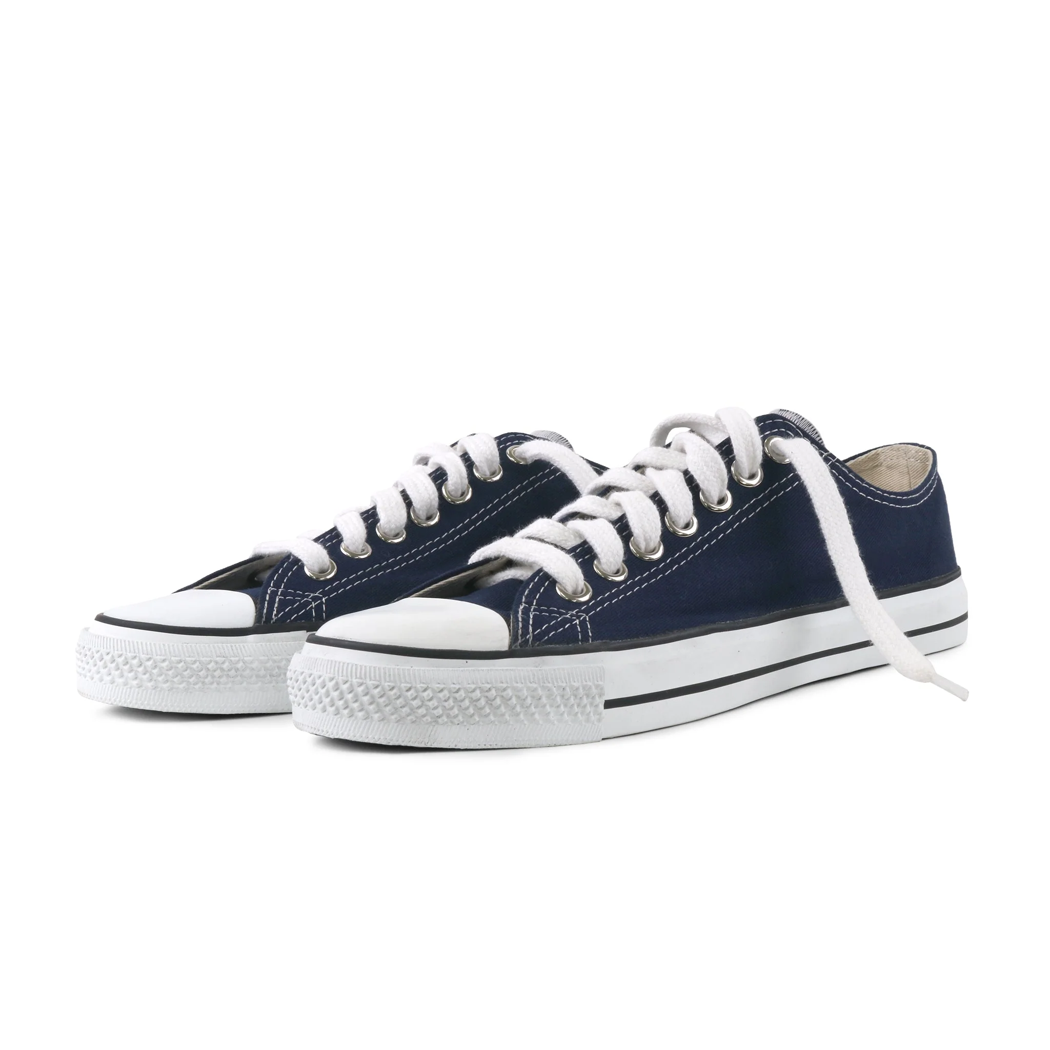 Low Cut Sneakers, Blue & White - Image 4