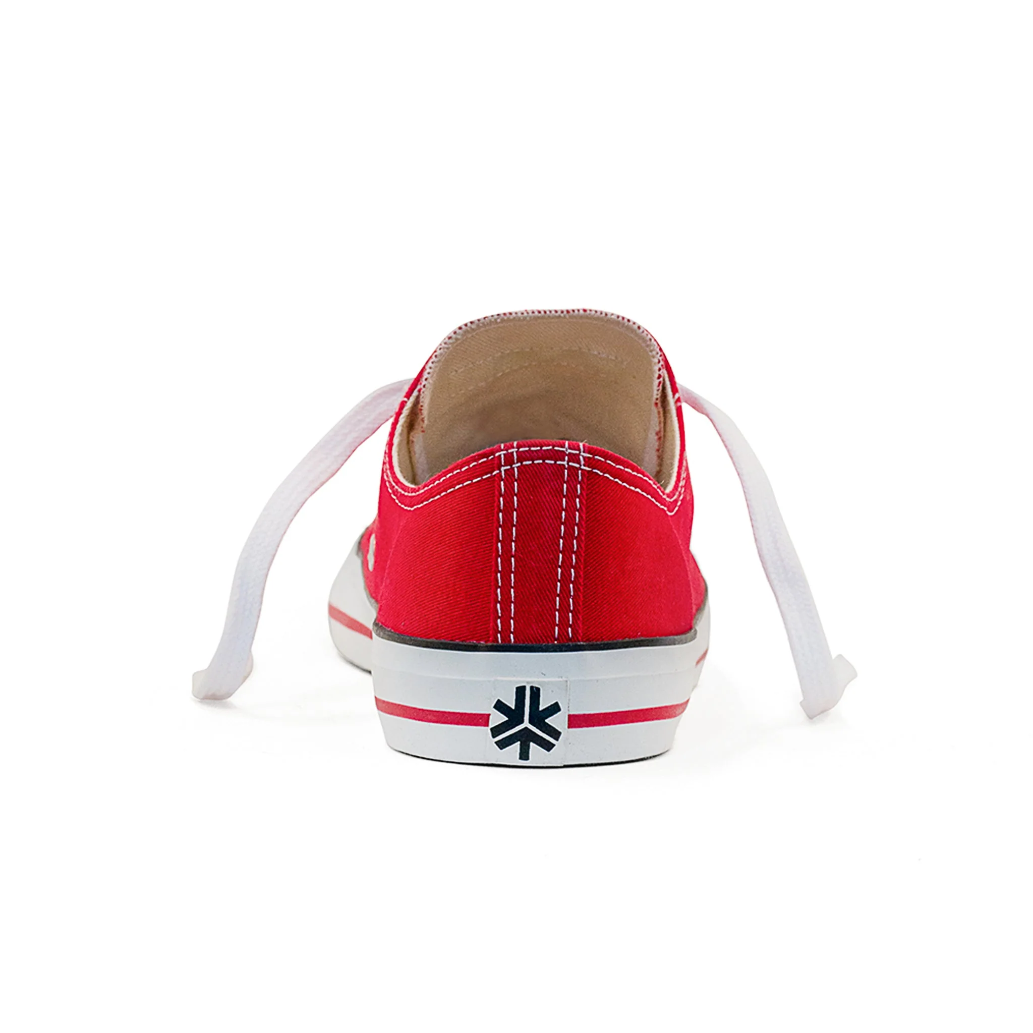 Low Cut Sneakers, Red & White - Image 3