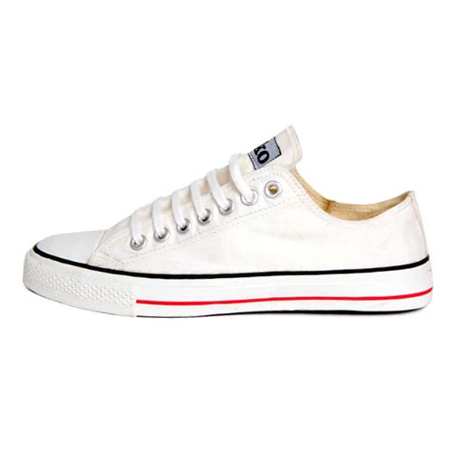 Low Cut Sneakers, White Stripe - Image 2