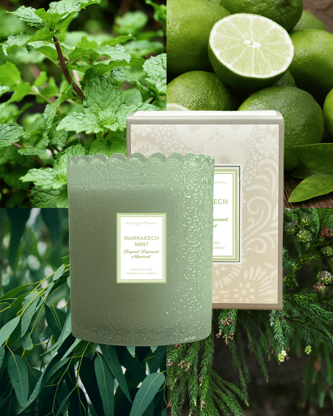 Marrakech Mint Natural Candle 8oz Kaia Collection - Image 3