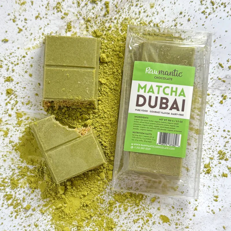 MATCHA DUBAI CHOCOLATE KNAFEH PISTACHIO BAR. 2.37oz/90g - Image 3