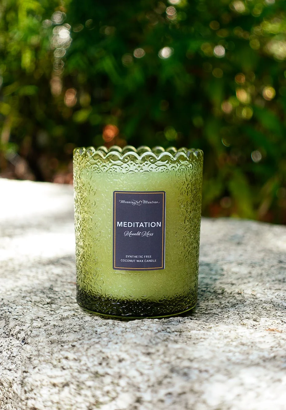 Meditation Moonlit Moss Natural Candle 8oz Kaia Collection - Image 2