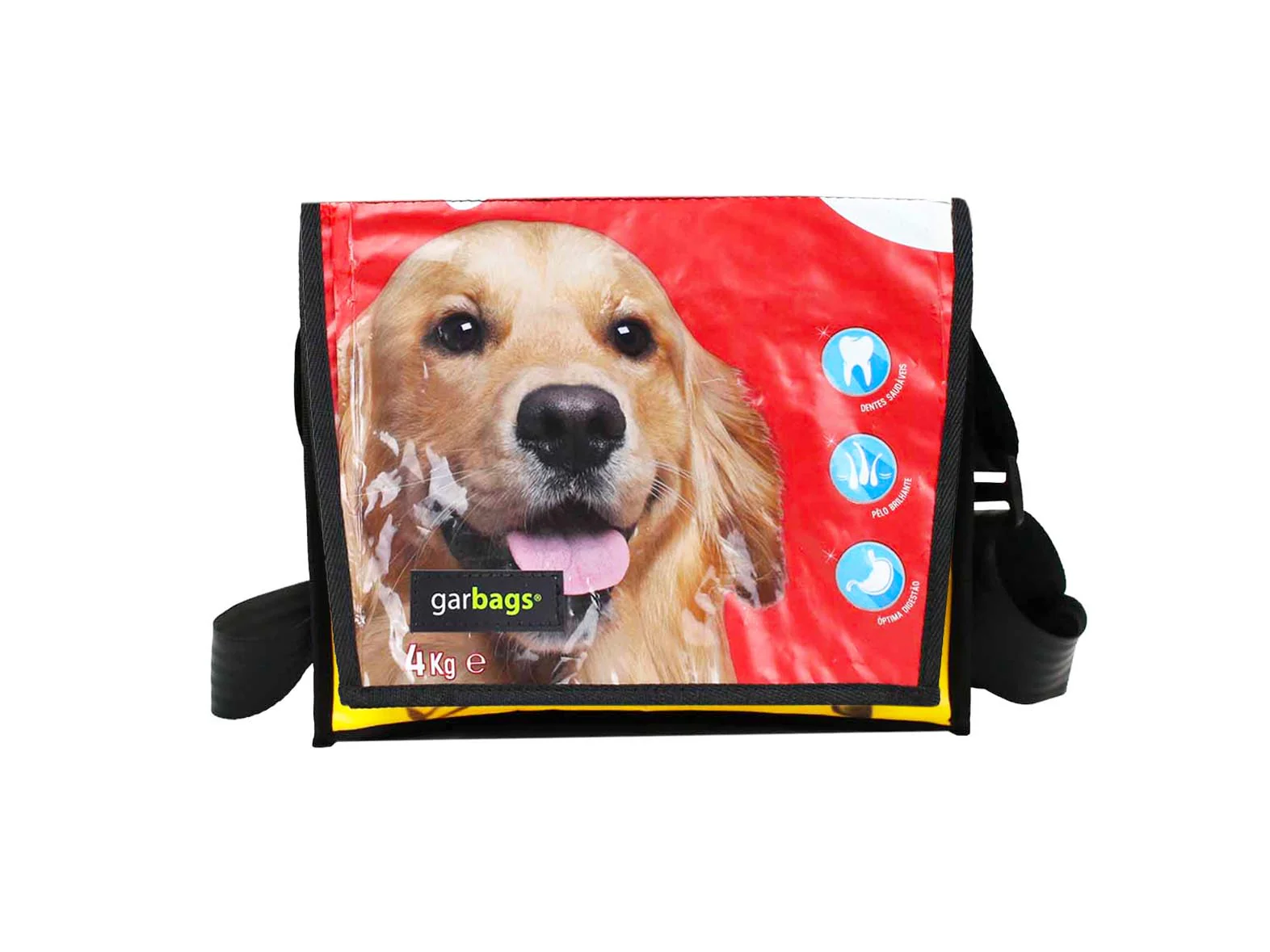 messenger bag M dog food package red & yellow