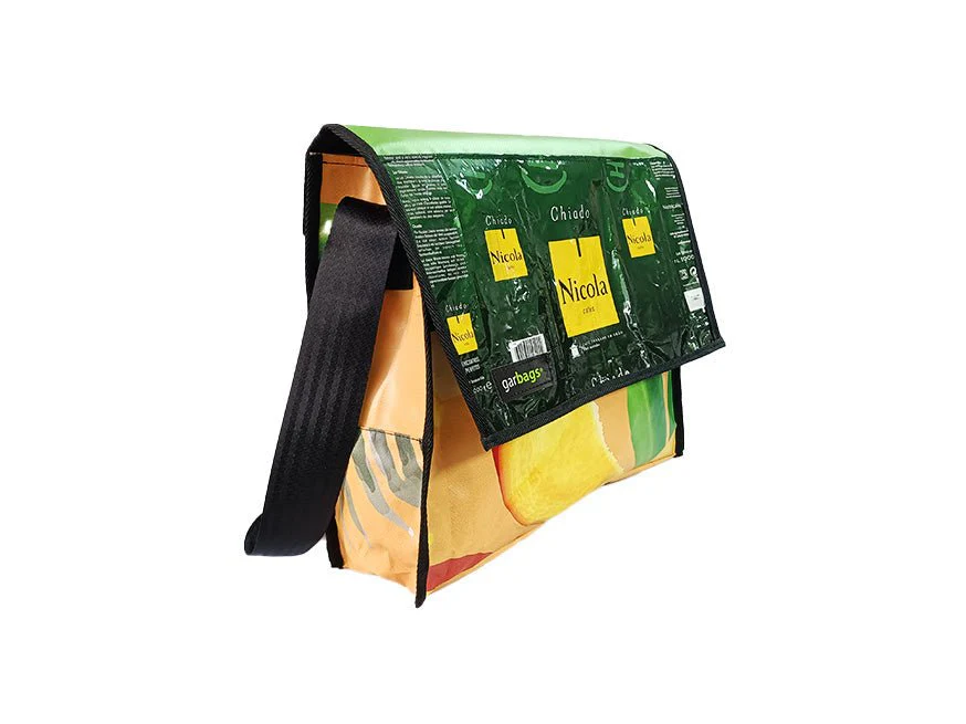 messenger Bag XL coffee package yellow and green - Image 2