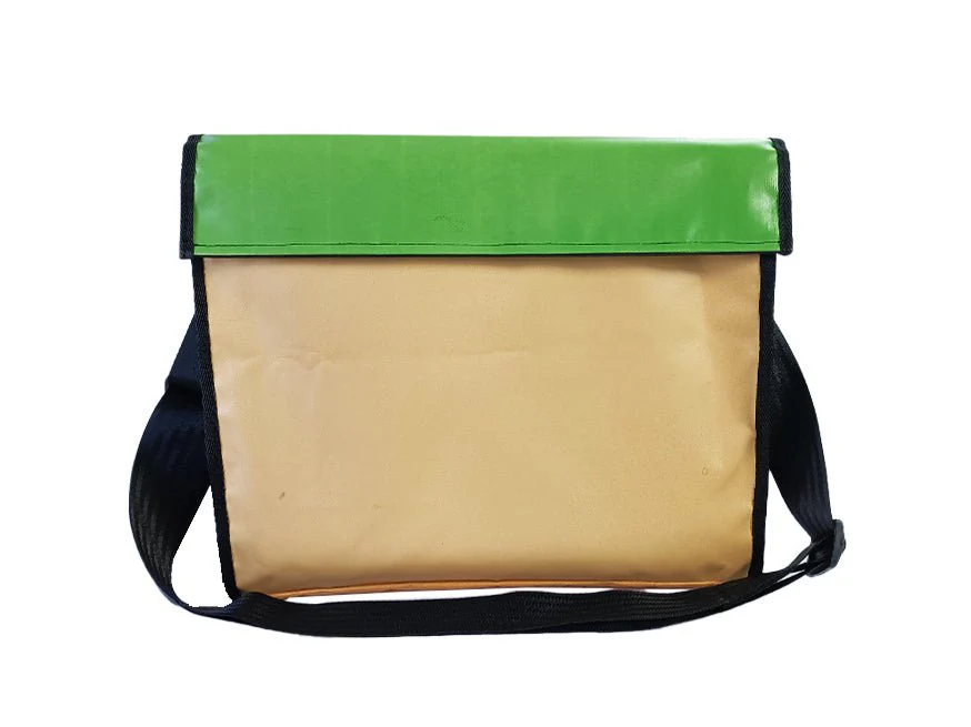 messenger Bag XL coffee package yellow and green - Image 3
