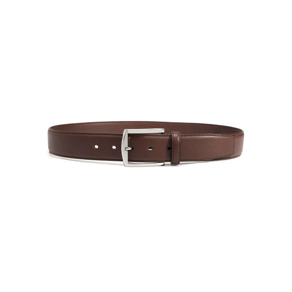 Metallic Silver Square 2 Vegan Belt (Only Brown 30, 40) - Image 7