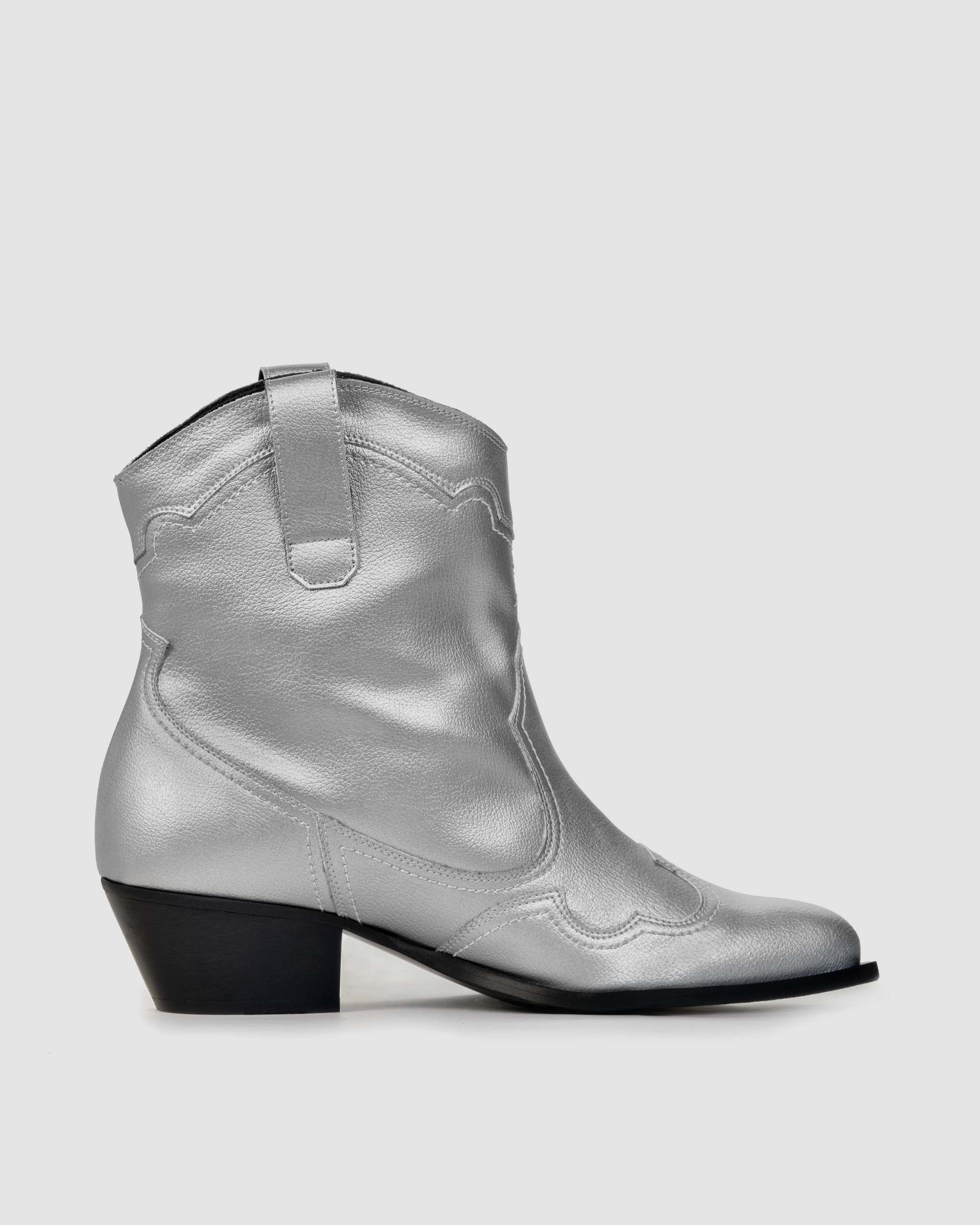 Metallic stitchy cowboy boots - Image 5