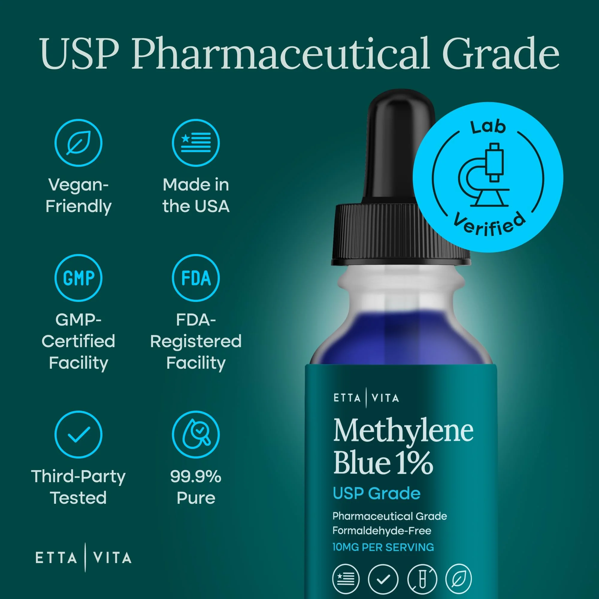 Methylene Blue Drops - USP Pharma Grade - Made In USA - Image 6