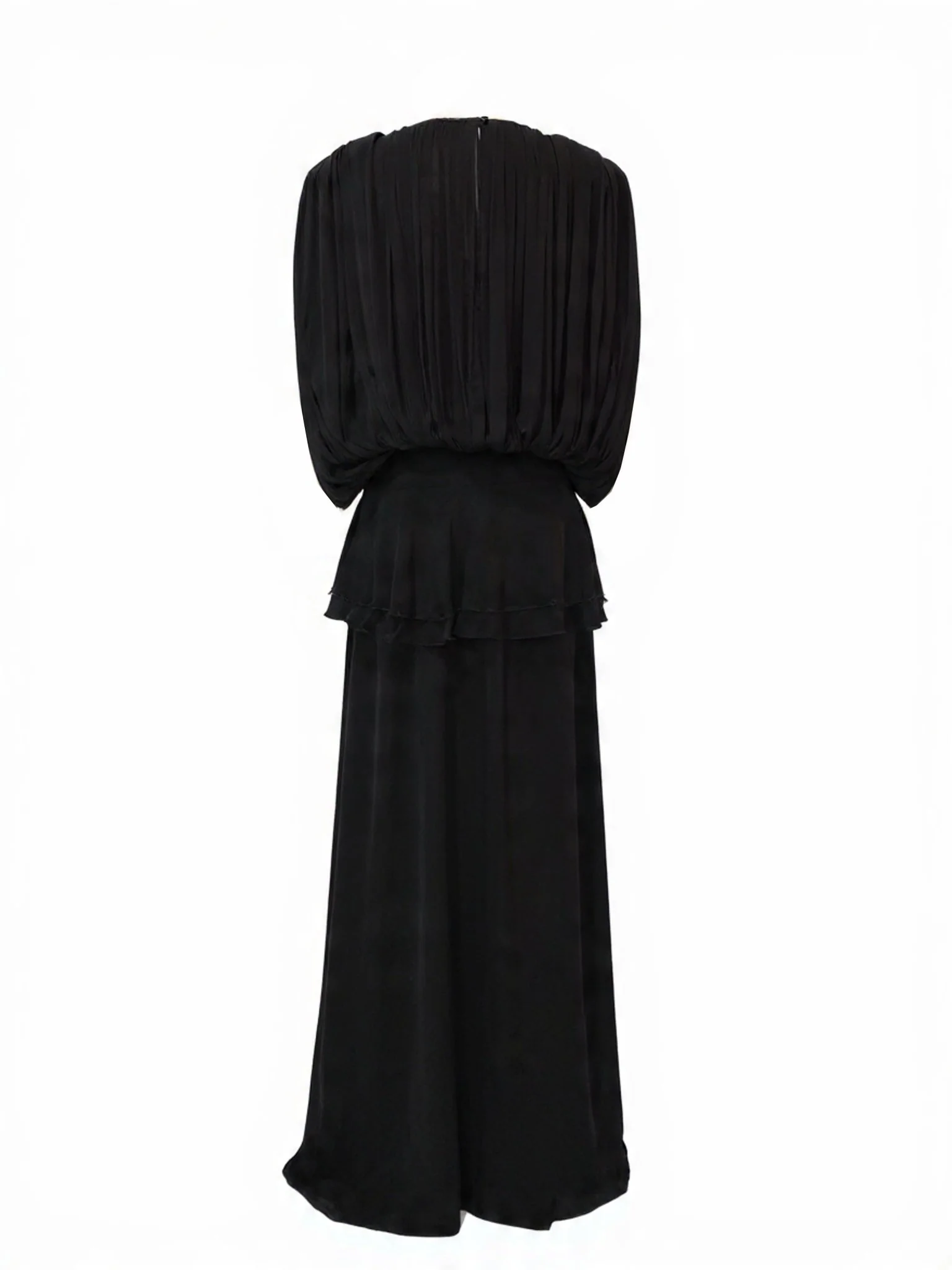 Midnight Drape Evening Gown — Eucalyptus Silk - Image 6