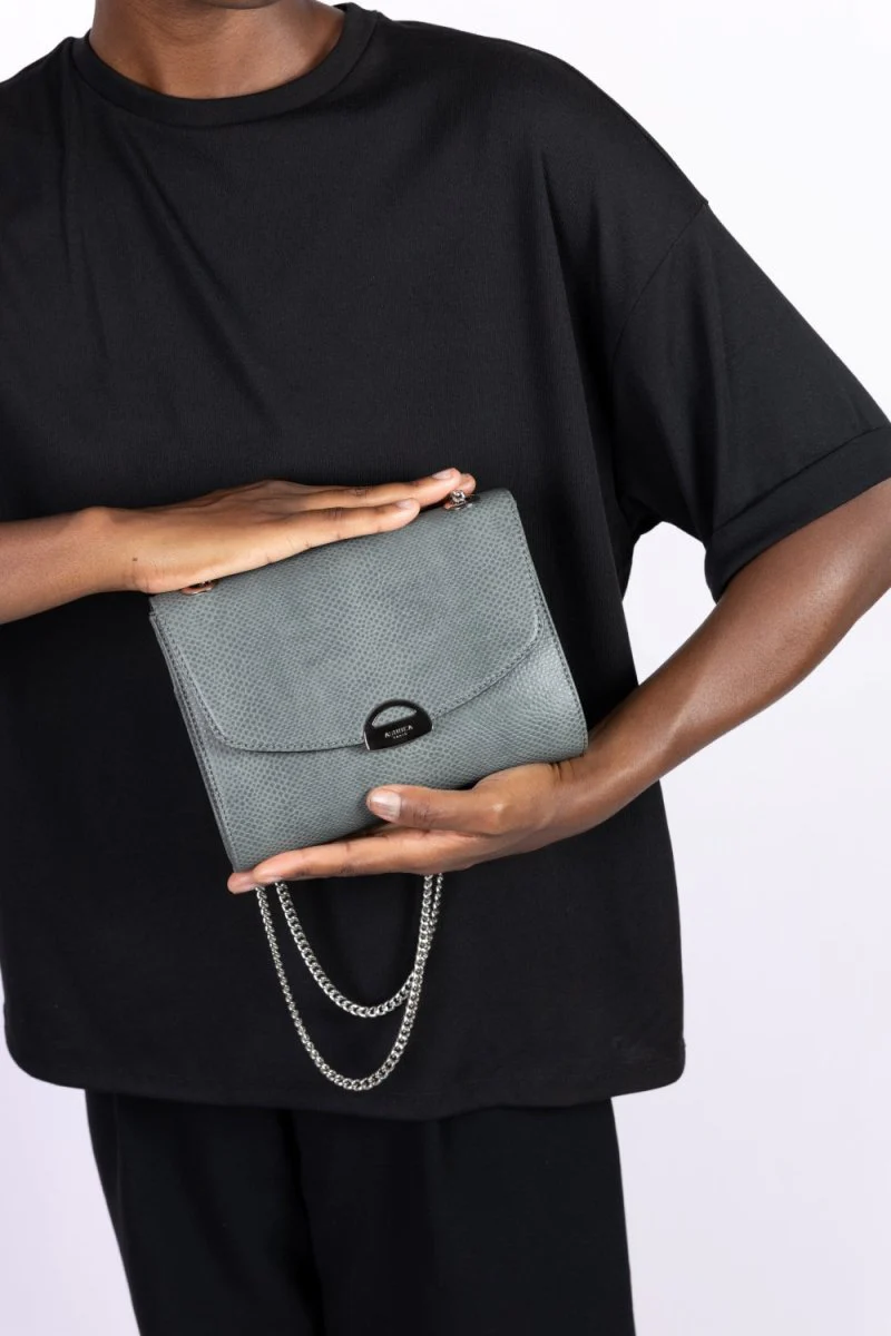 Mini Paname Lizard Uppeal™ Blue Grey Bag - Image 3