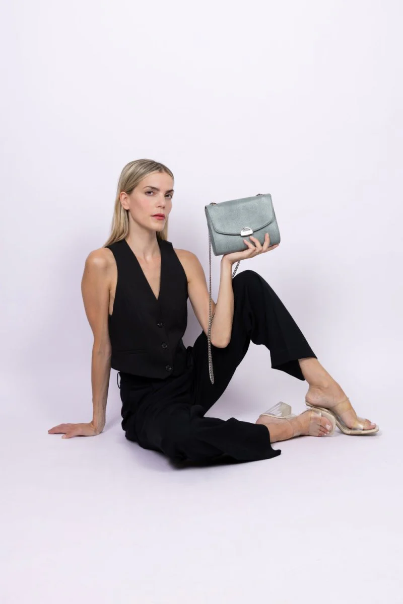 Mini Paname Lizard Uppeal™ Blue Grey Bag - Image 5
