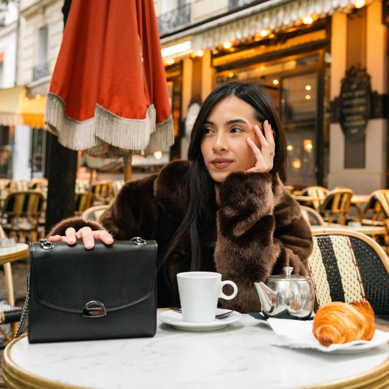 Mini Paname Lizard Uppeal™ Black Bag - Image 2