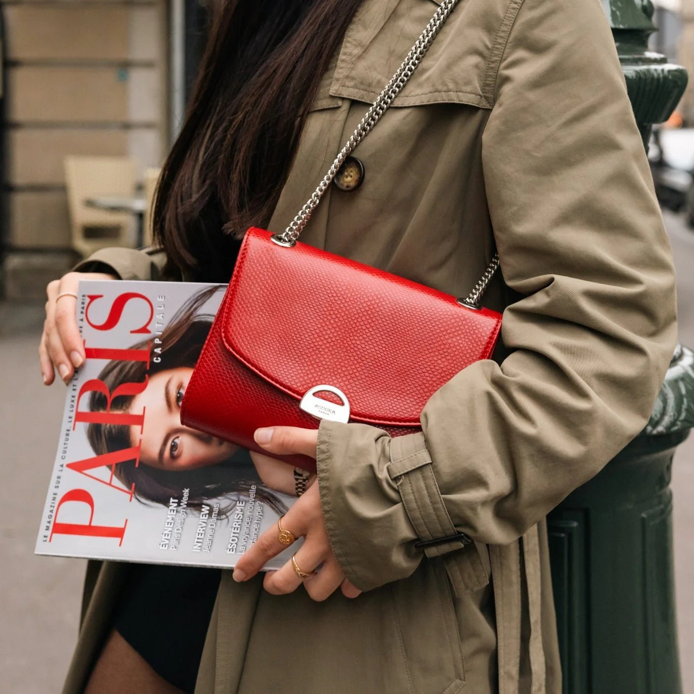 Mini Paname Lizard Uppeal™ Red Bag - Image 2