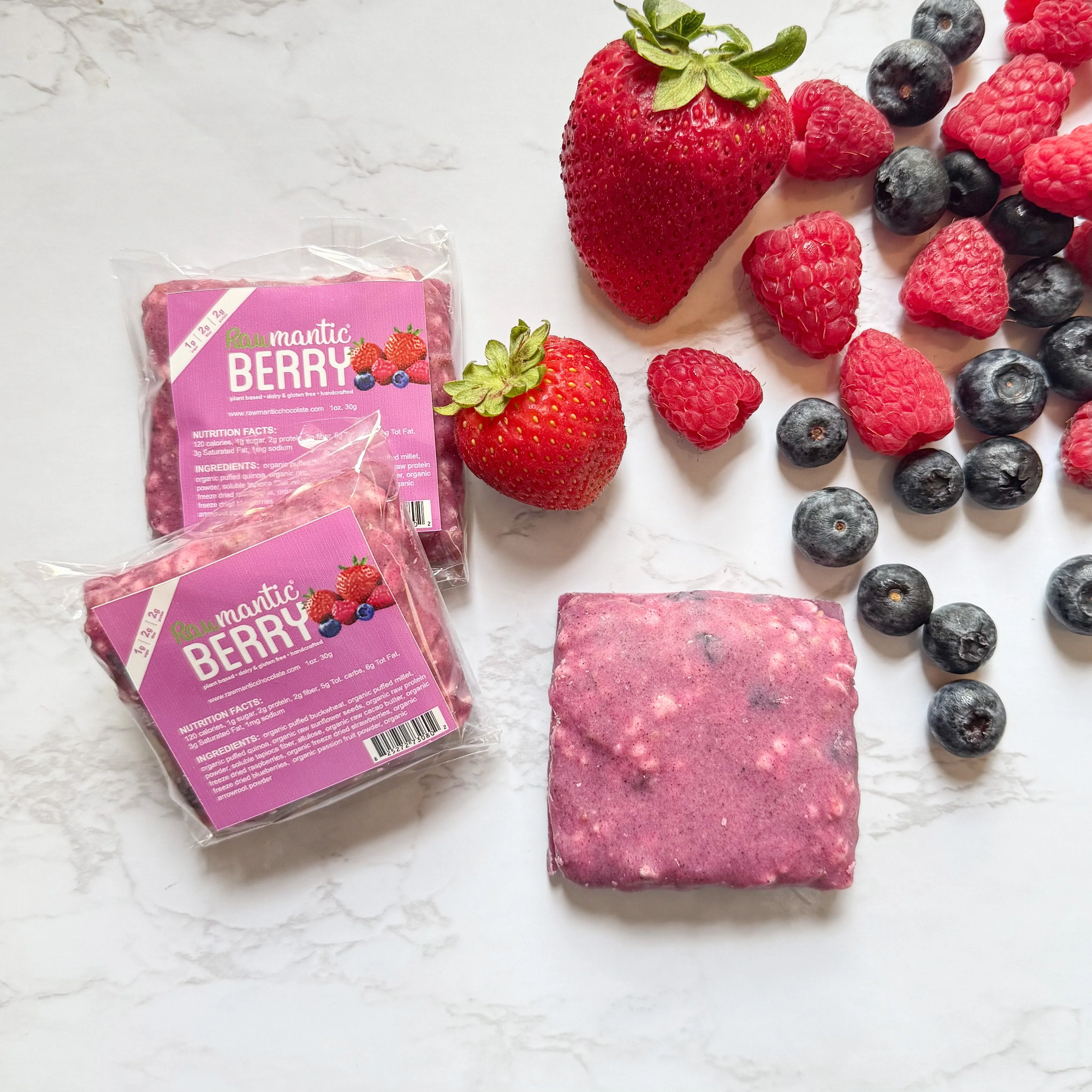 Mixed Berry Mini Vegan Protein Bar, Nut-Free. Pack of 20 - Image 2