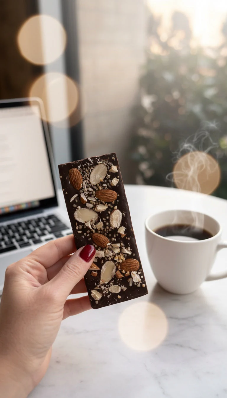 Mixed Nuts & Quinoa Dark Raw Chocolate Tablet, Large - Image 2