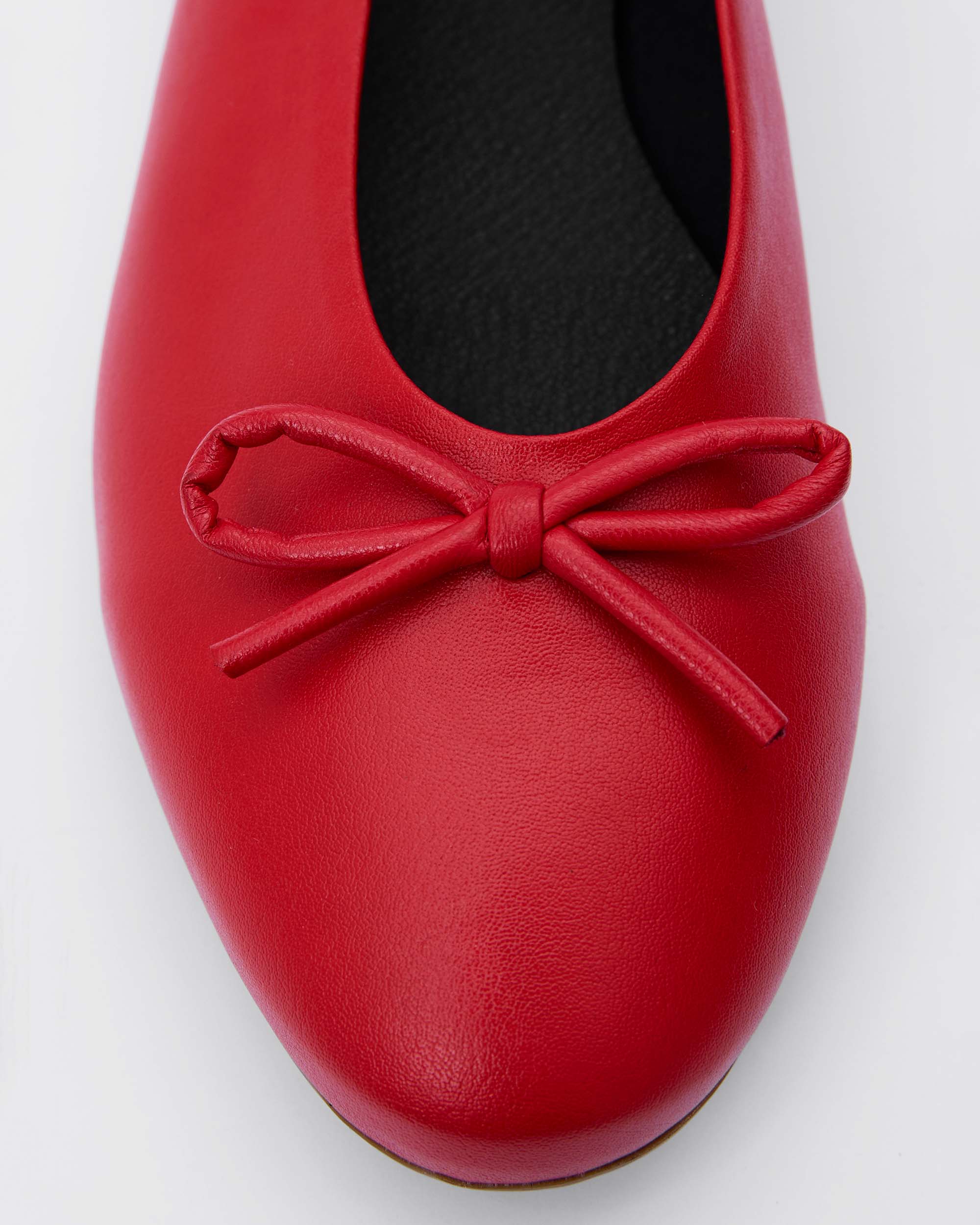 Mossy Pumps Red ballet flats with a bow - Image 5