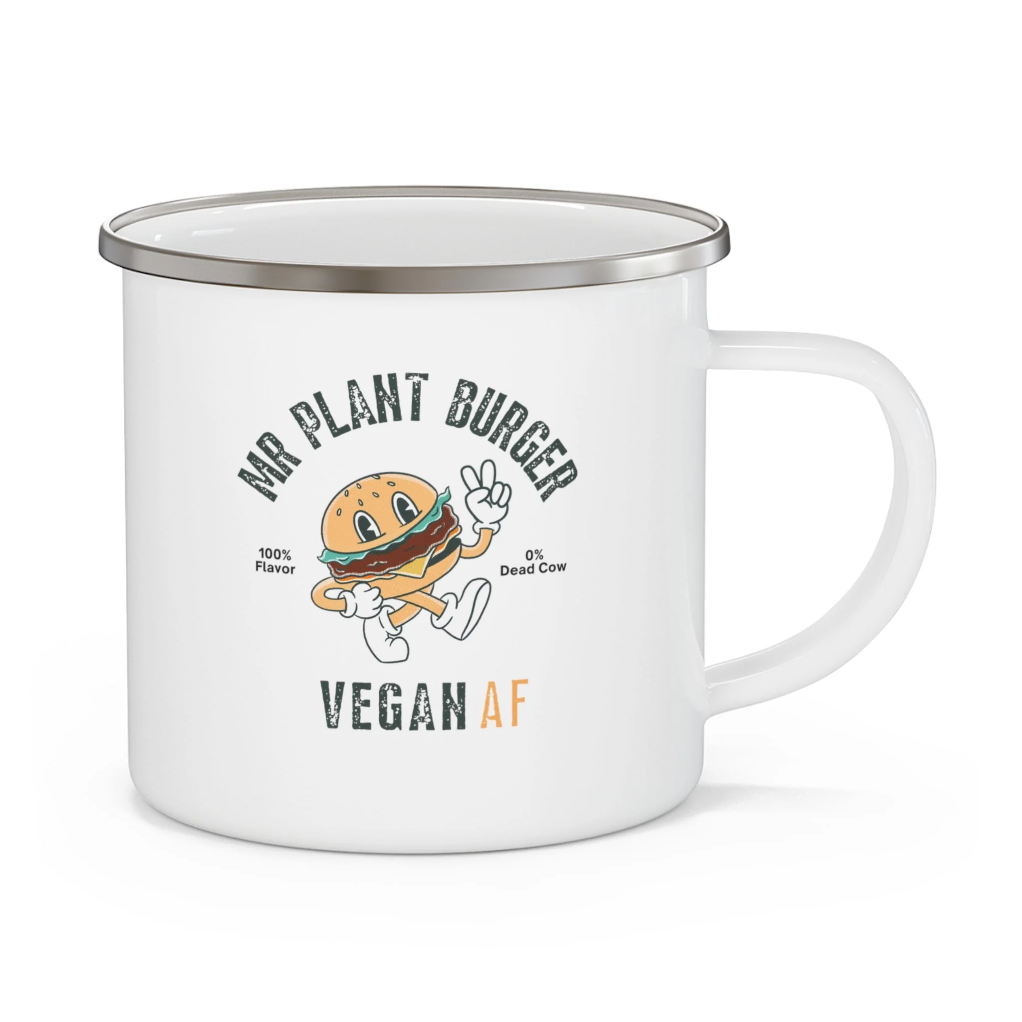 Mr Plant Burger Enamel Mug - Image 3