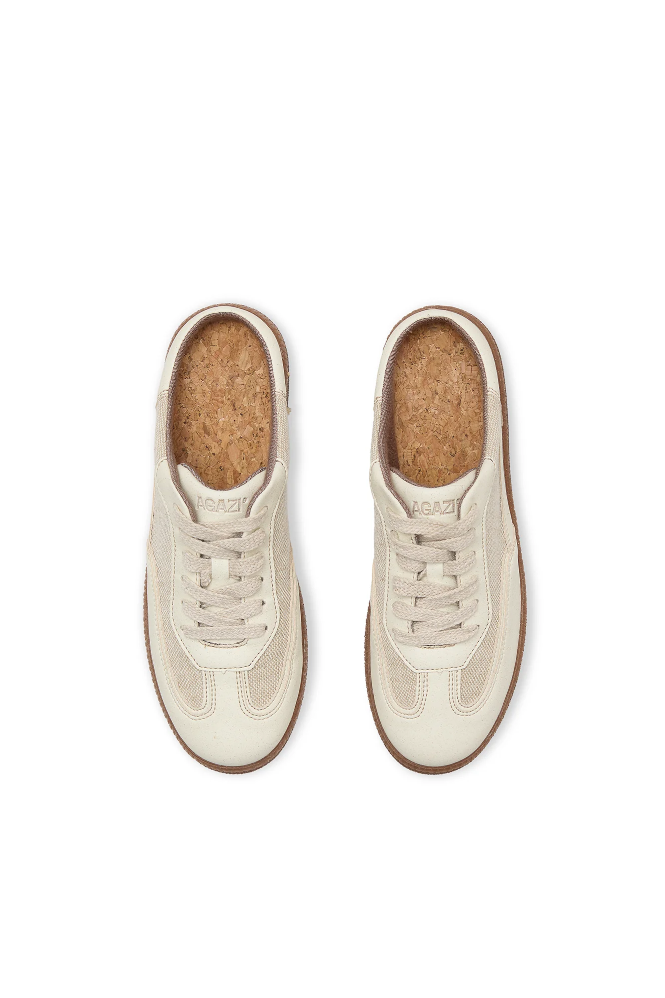 MULE HAZE – beige mule sneakers from apple leather and linen - Image 6