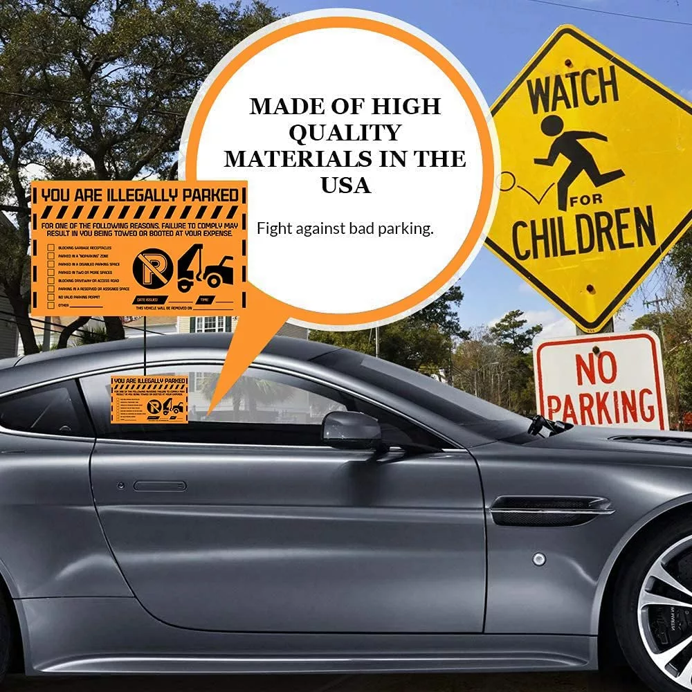 "Multi-Reason" Orange Very Hard to Remove Parking Stickers - Image 3