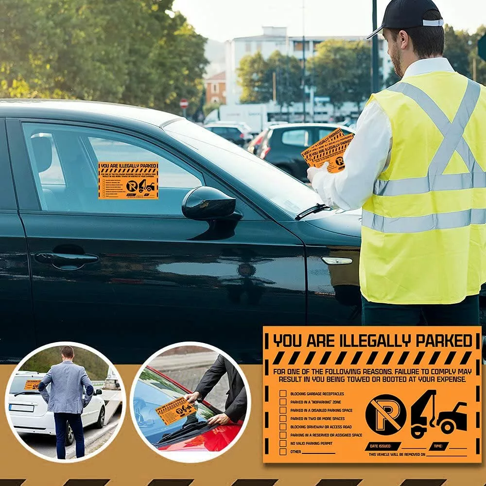 "Multi-Reason" Orange Very Hard to Remove Parking Stickers - Image 4