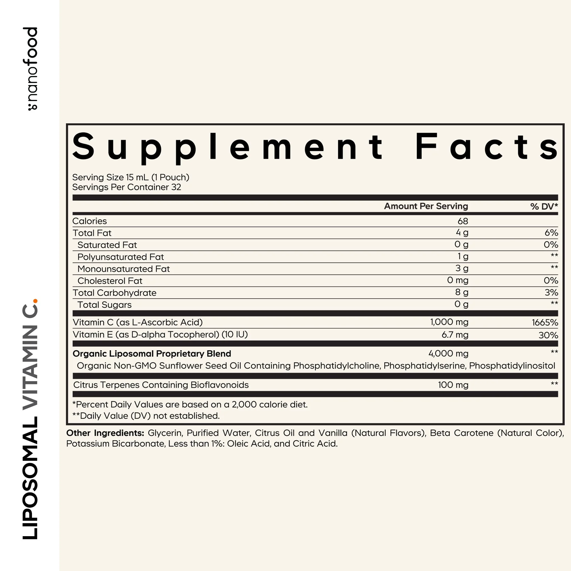Nanofood Liposomal Liquid Vitamin C Pouch - Image 3