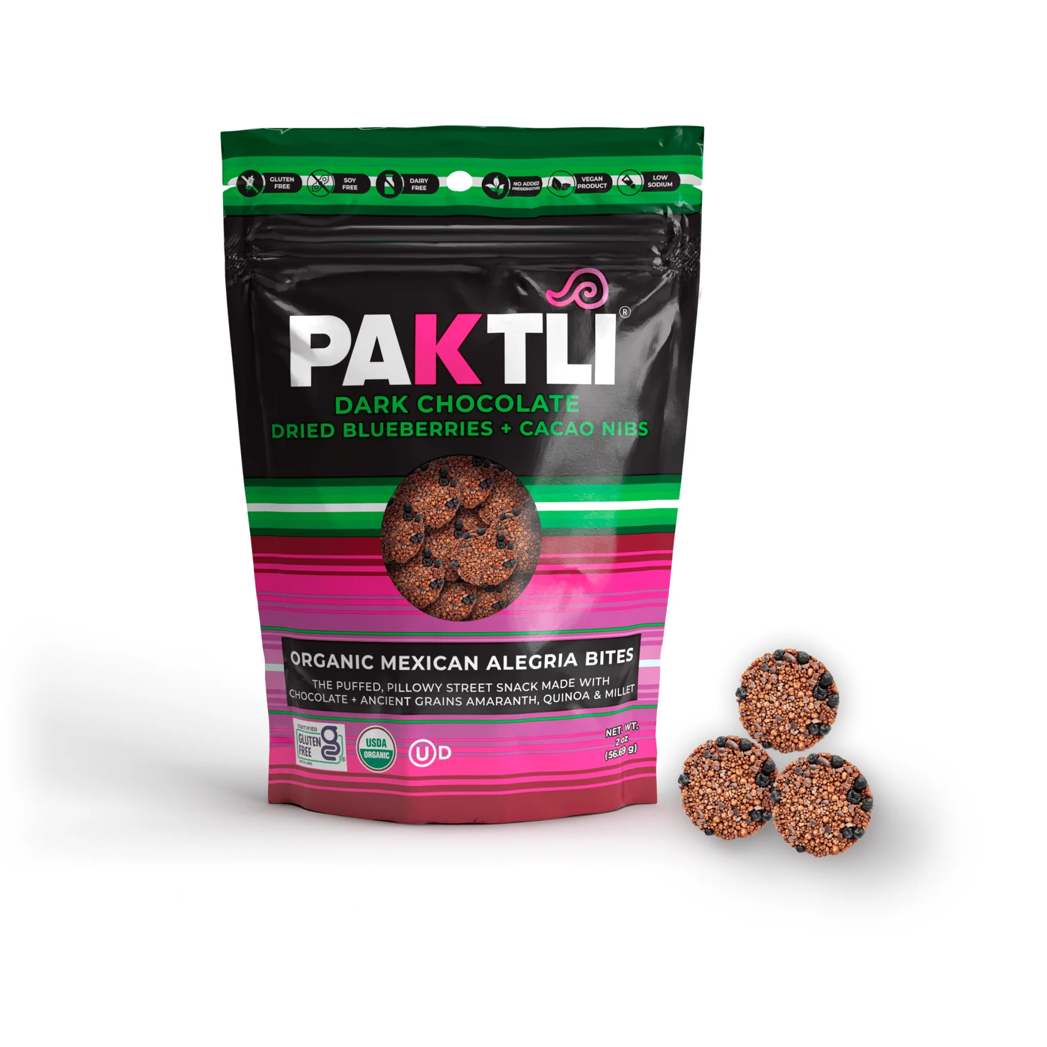 NEW Dark Chocolate Alegria Bites w/ Blueberries + Cacao Nibs - Image 7