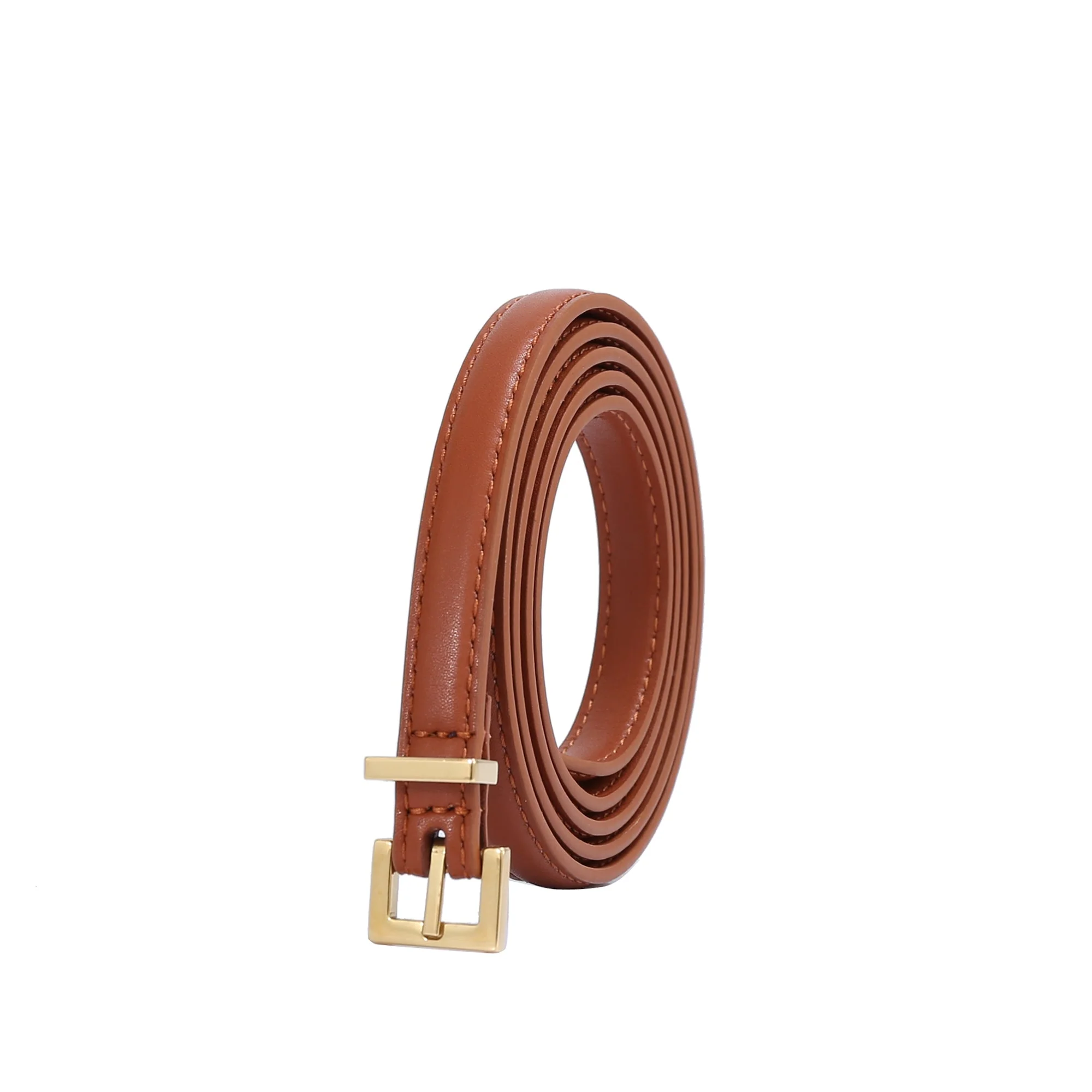 Skinny Belt - Gold Buckle