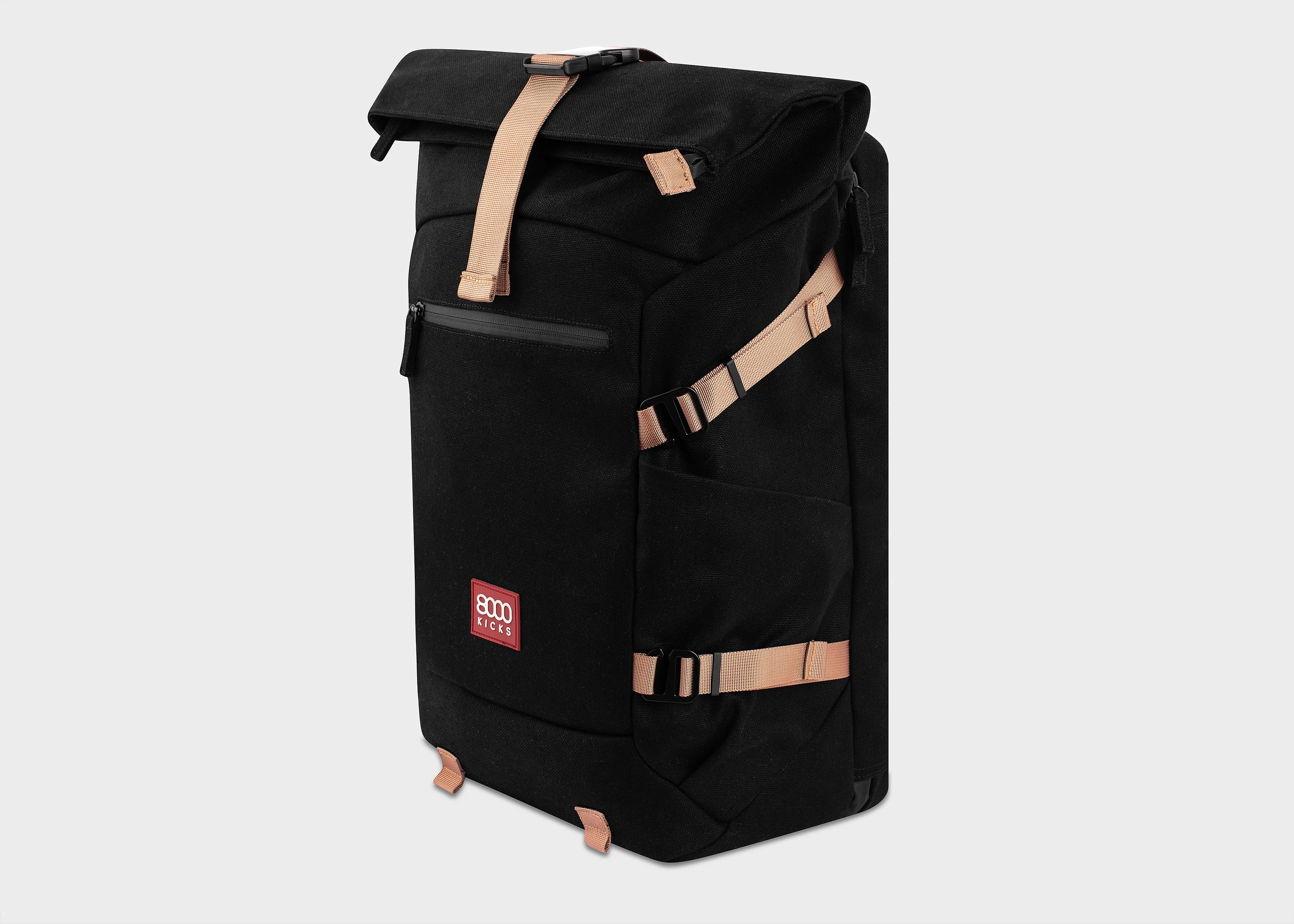 Nomad Hemp Rolltop Backpack in Black - Image 2