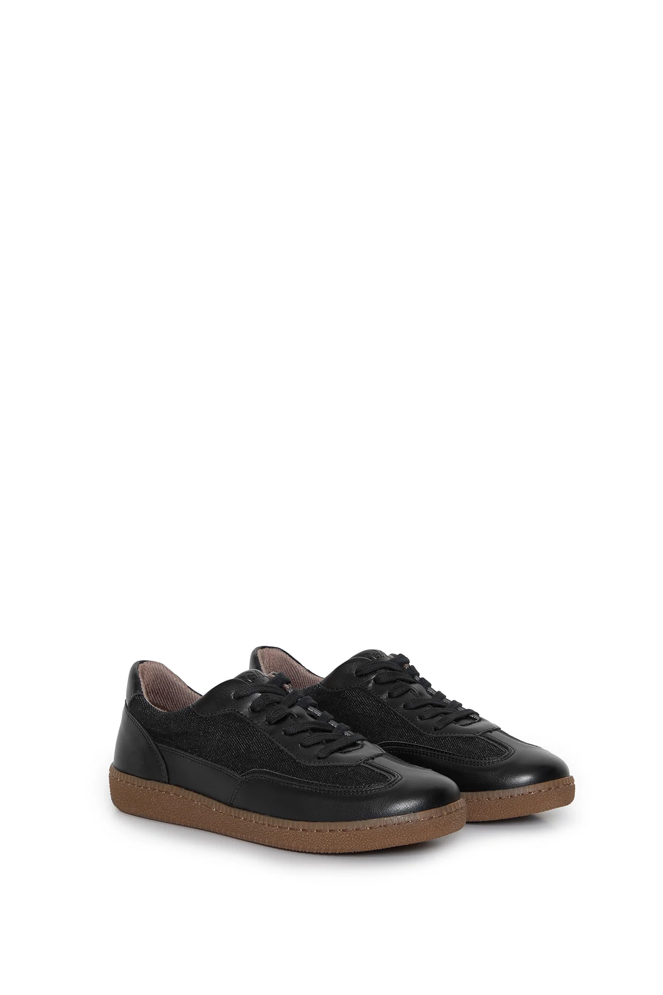 NOMAD MOON – black sneakers from wheat & corn leather and linen - Image 5