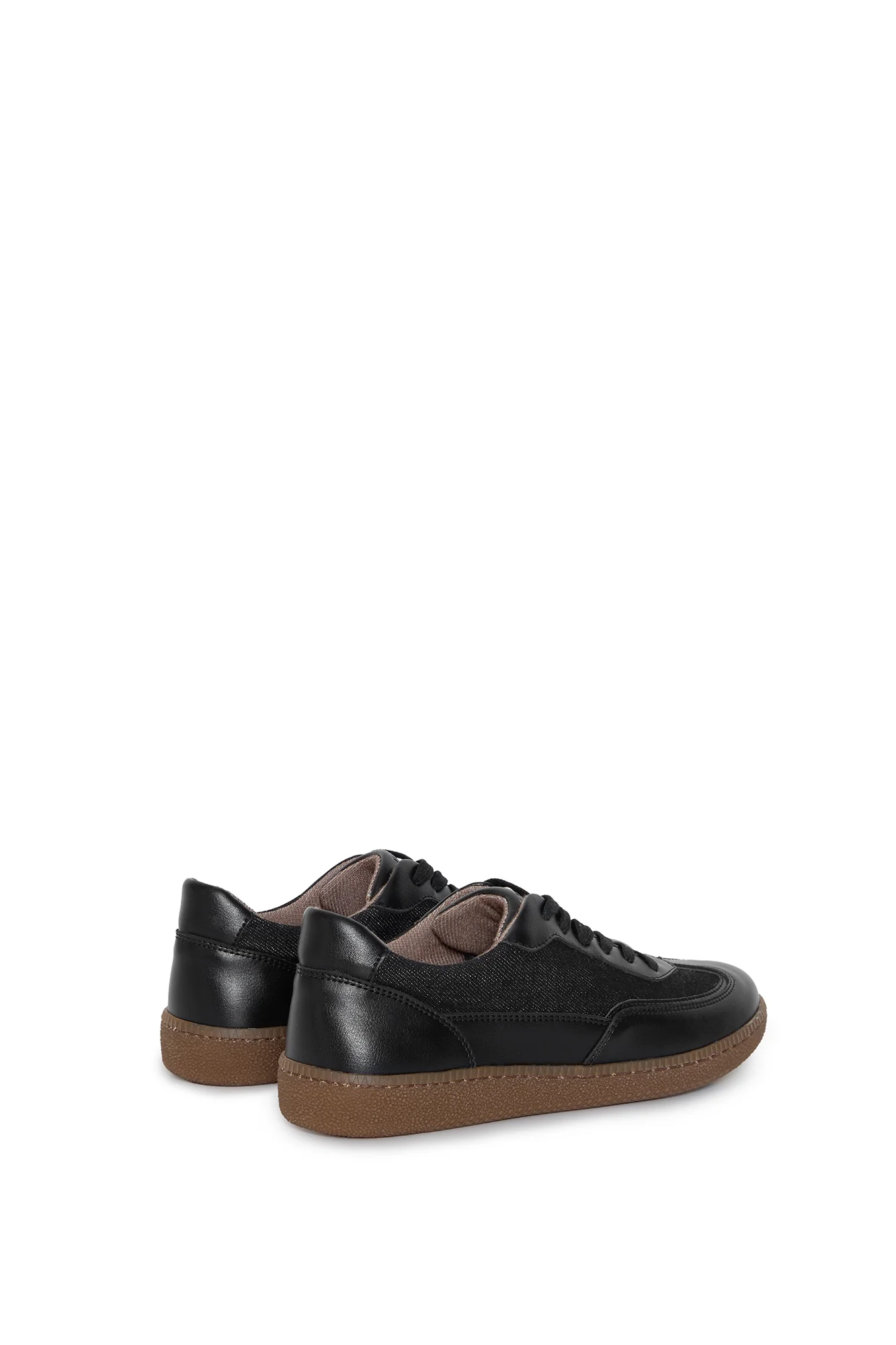 NOMAD MOON – black sneakers from wheat & corn leather and linen - Image 6