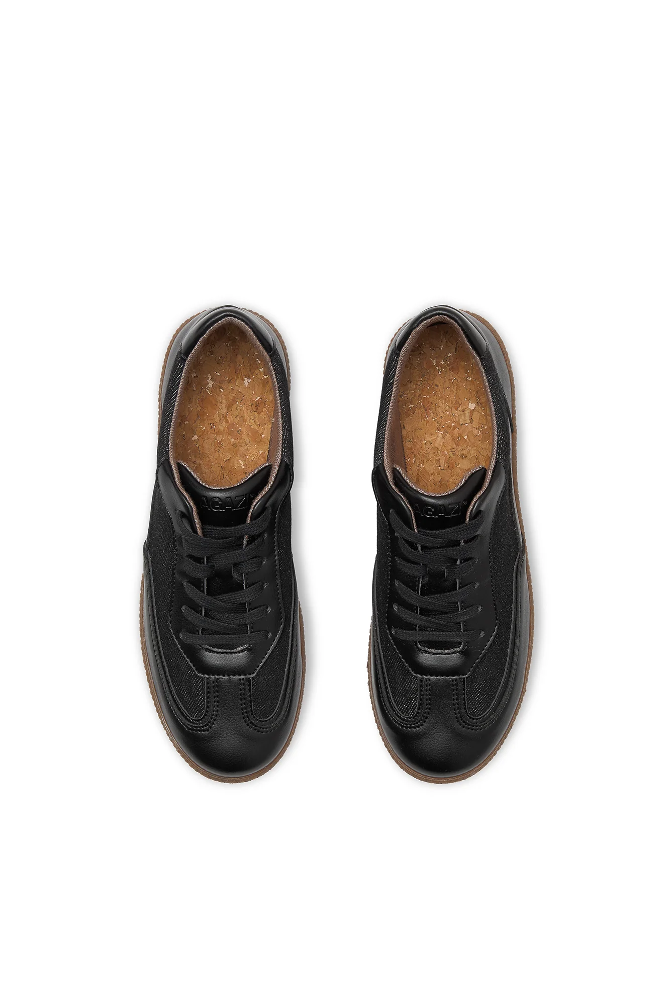 NOMAD MOON – black sneakers from wheat & corn leather and linen - Image 7