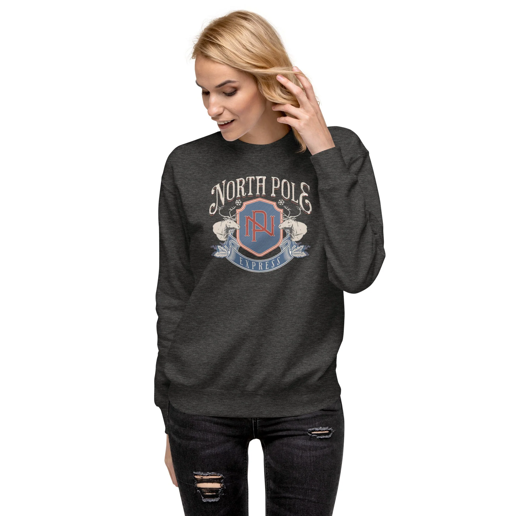 North Pole, Unisex Holiday Sweatshirt - Image 2