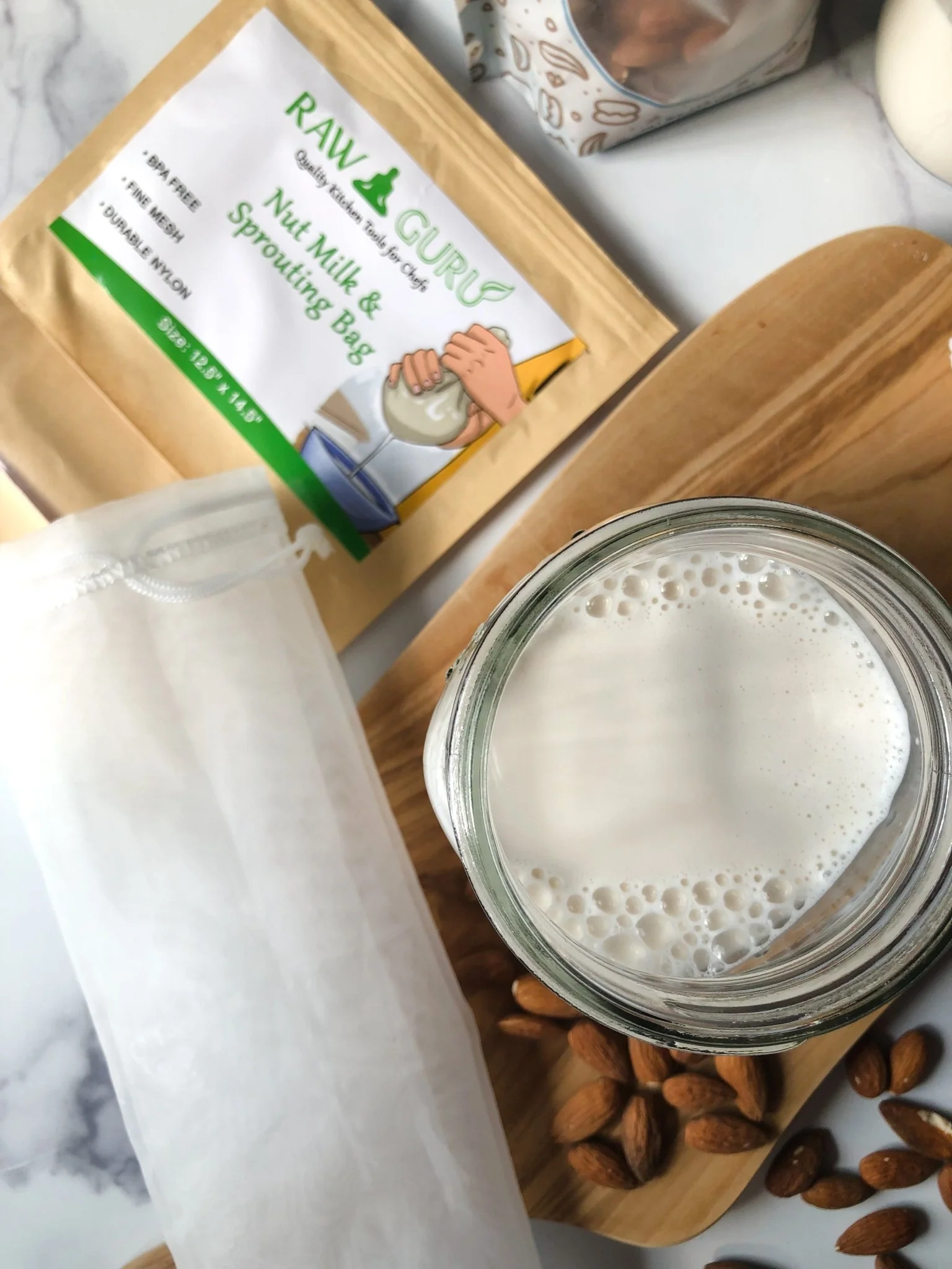 Nut Milk Bag (Nylon with String) - Image 5