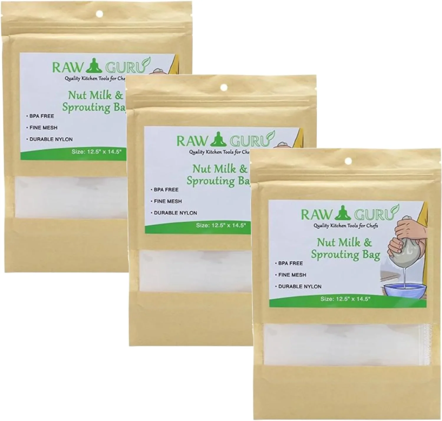 Nut Milk Bag (Nylon with String) - Image 7