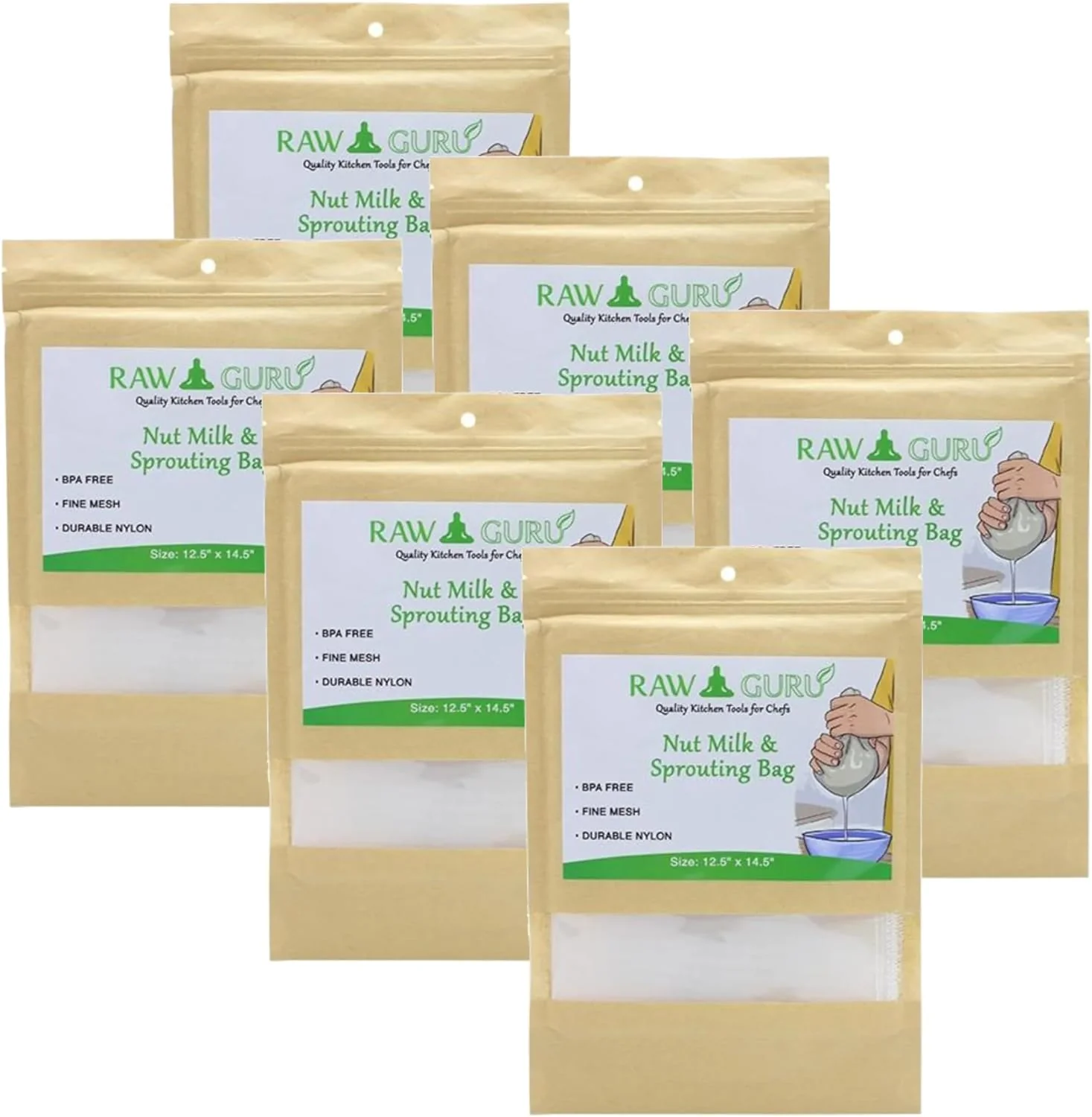 Nut Milk Bag (Nylon with String) - Image 8