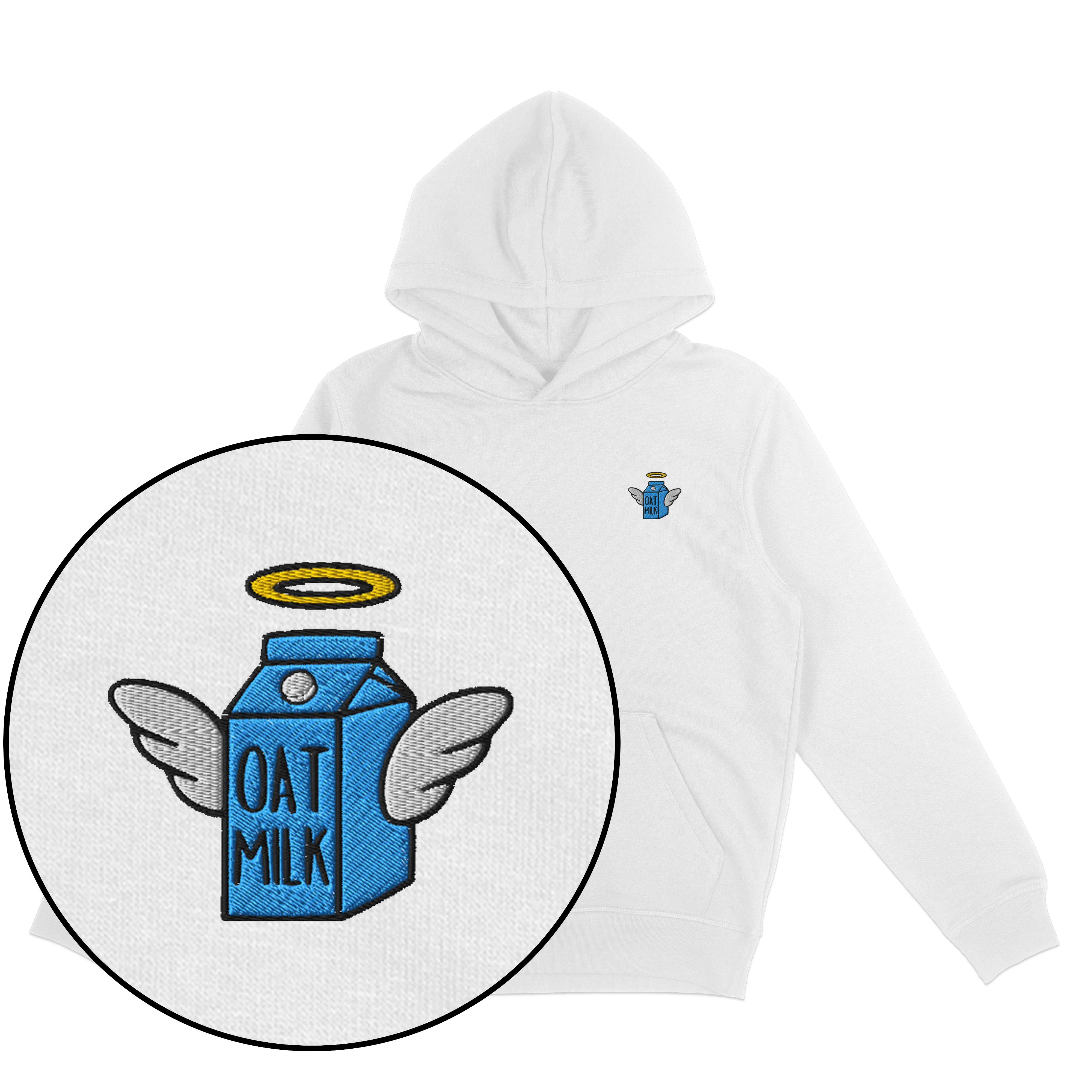 Oat Milk Hoodie (Embroidered) - Image 2