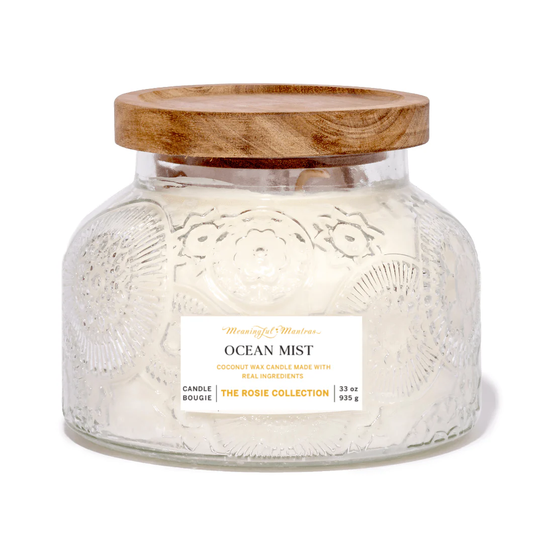 Ocean Mist Natural Candle 33oz Rosie Collection Luxury Three Wick