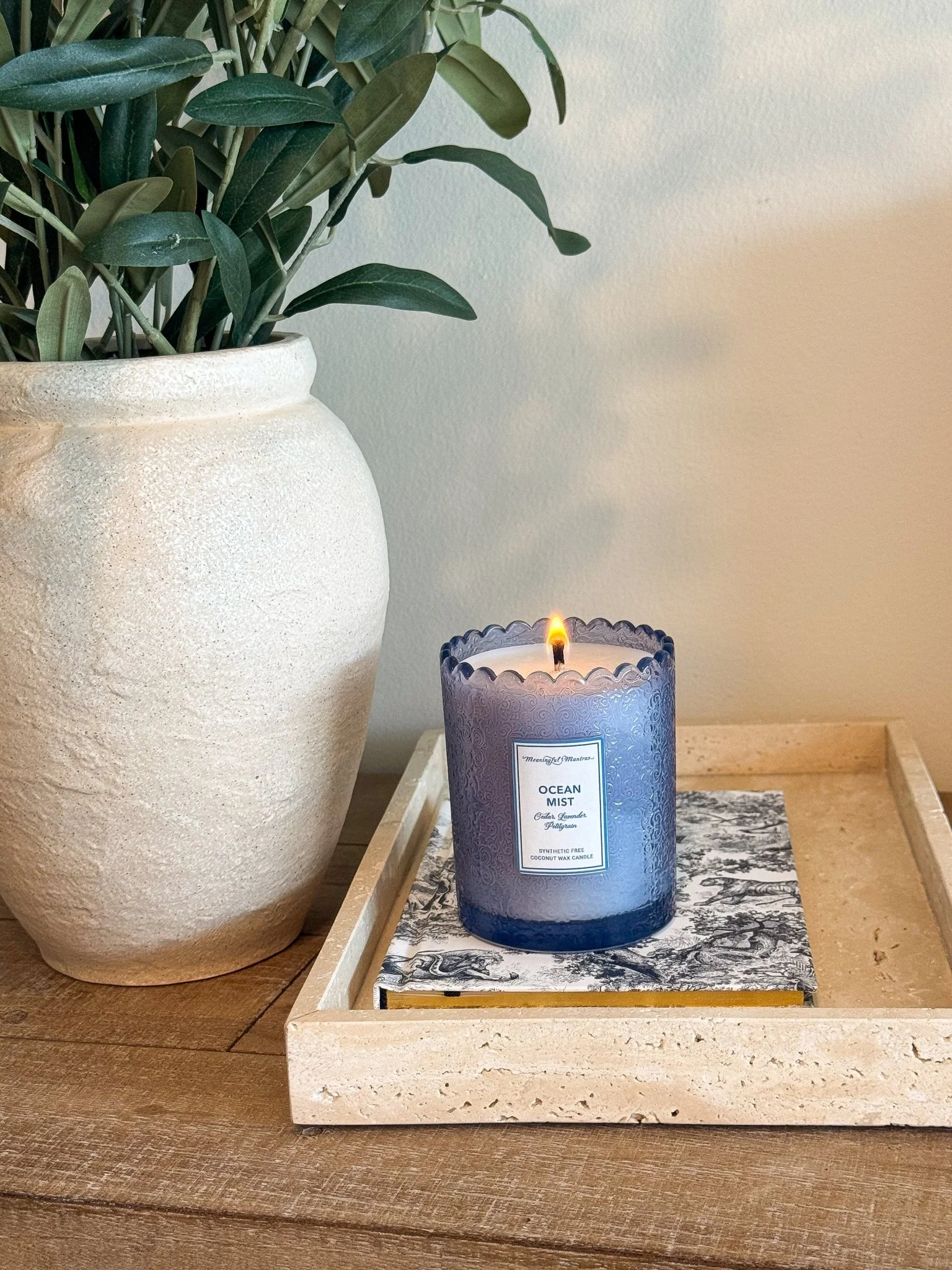 Ocean Mist Natural Candle 8oz Kaia Collection - Image 3