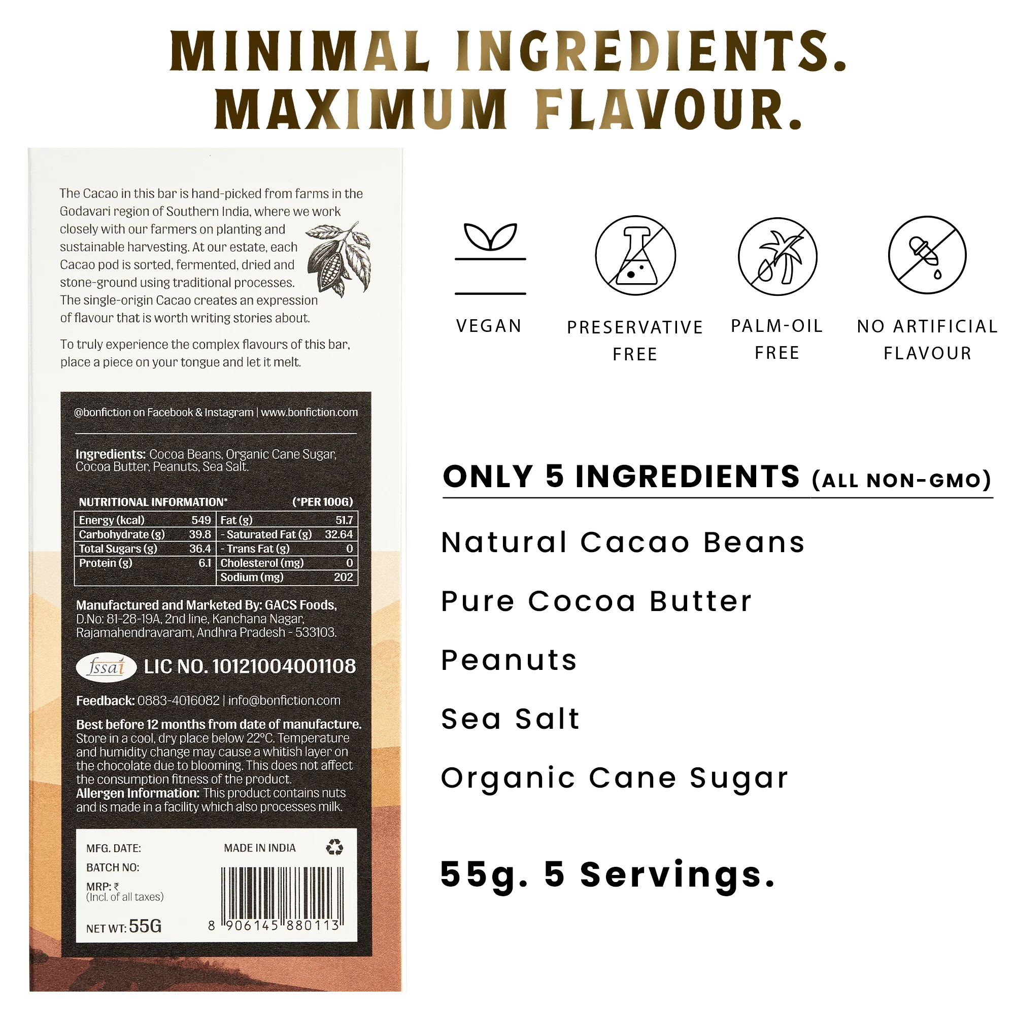 Of Open Roads and Peanut Hills - 64% Peanut Dark Chocolate - Image 4
