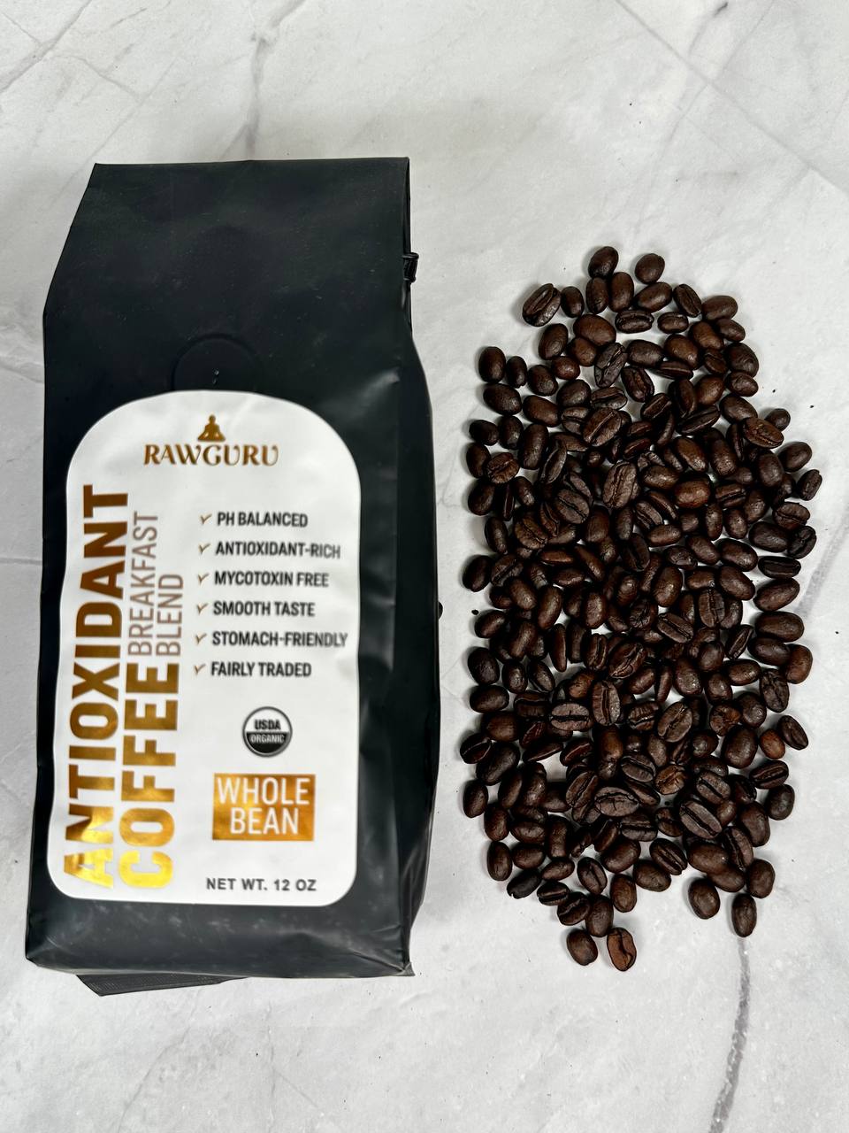 Organic Antioxidant Coffee Breakfast Blend | Whole Bean | 12oz - Image 5