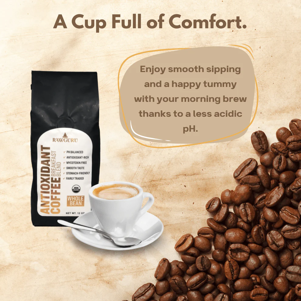 Organic Antioxidant Coffee Breakfast Blend | Whole Bean | 12oz - Image 7