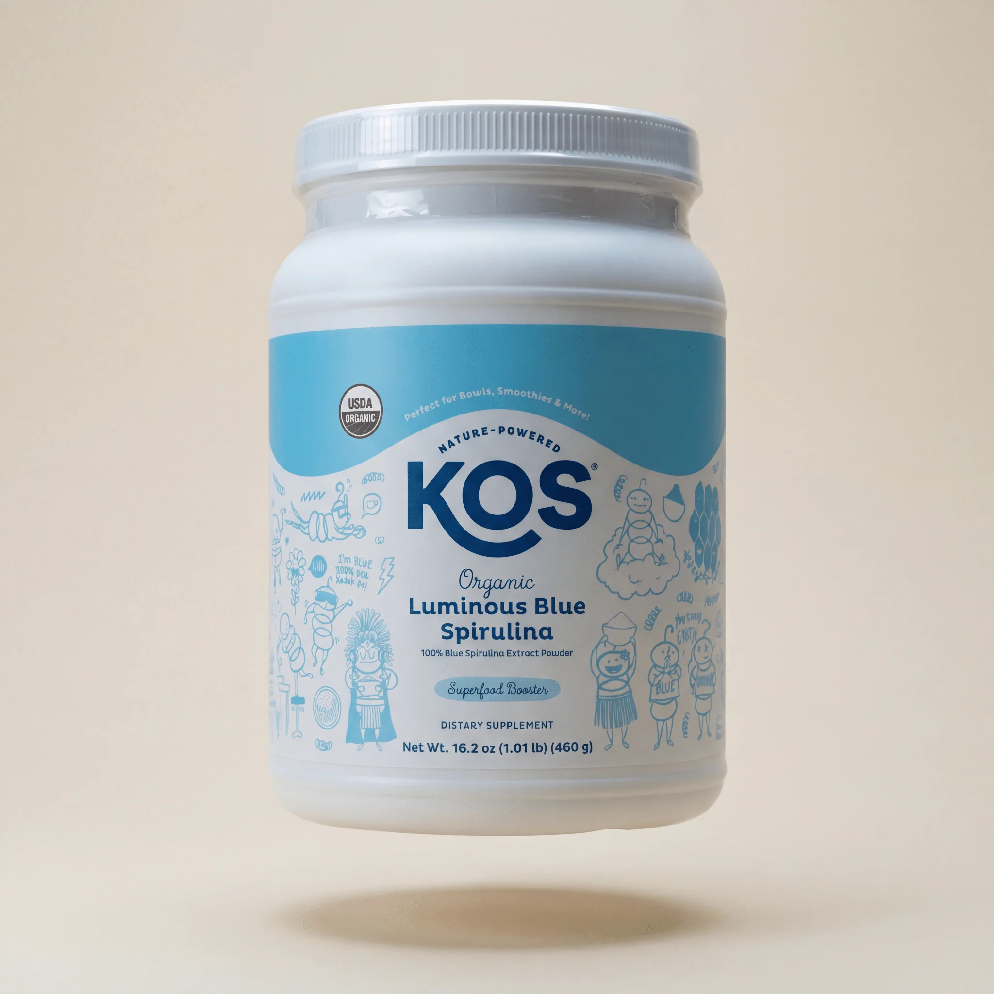 Organic Blue Spirulina Powder Bottle 460g - Image 2